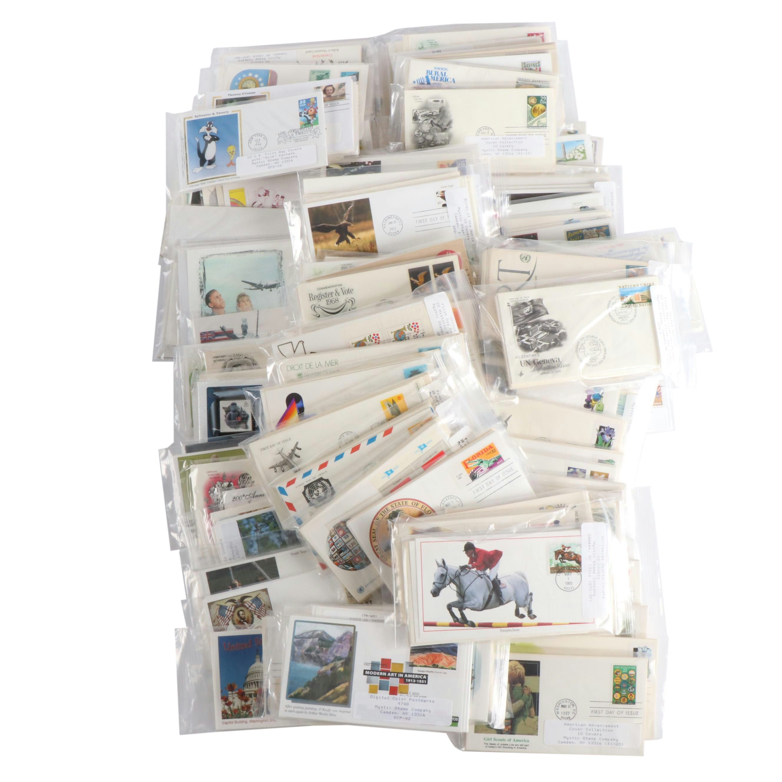 Approximately 1,400 First Day Covers 1930s-2010s, and More