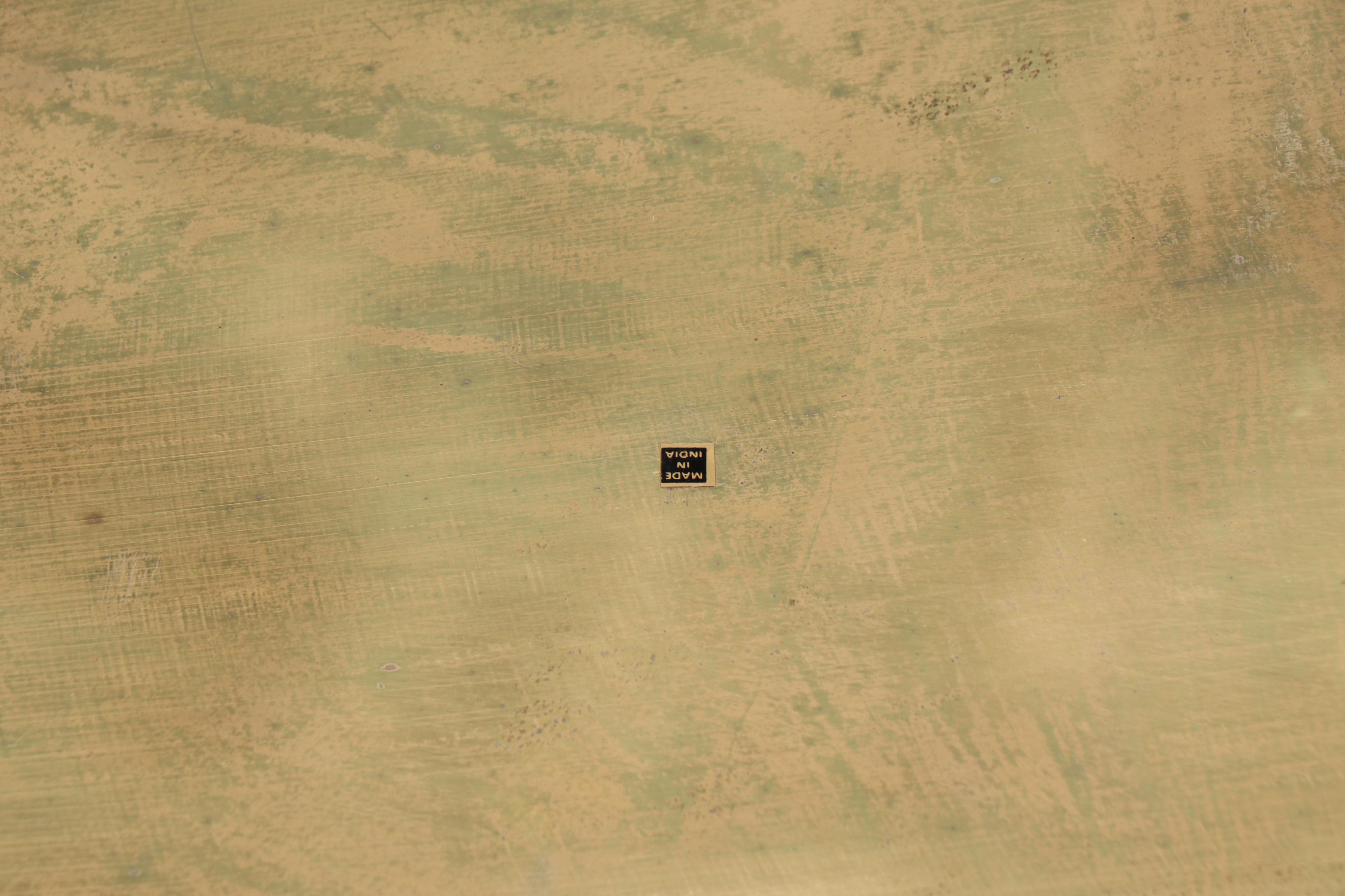 Hollywood Regency Faux Bamboo Folding Brass Tray Table