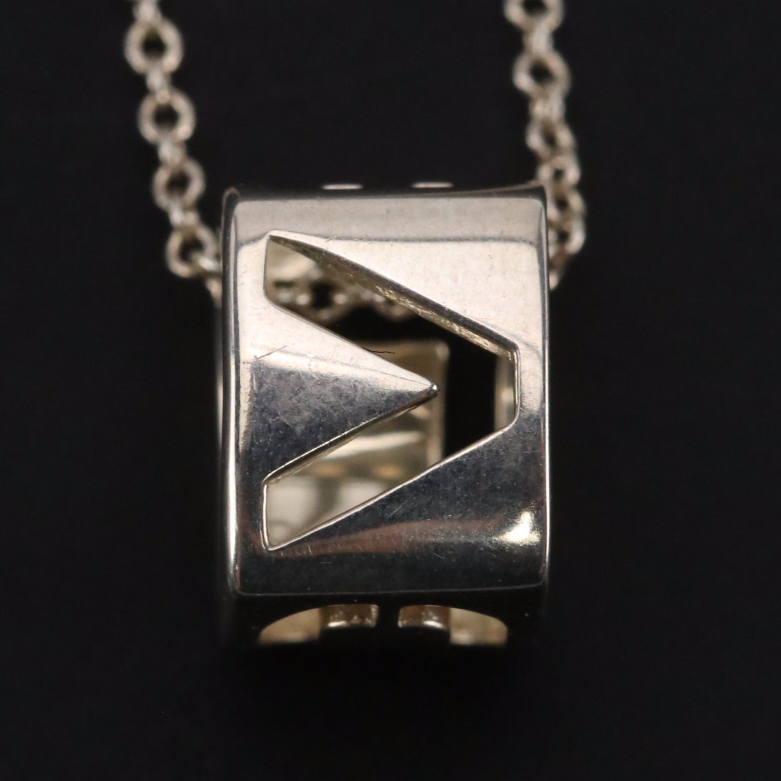 Tiffany & Co. Sterling Cut Out Love Necklace