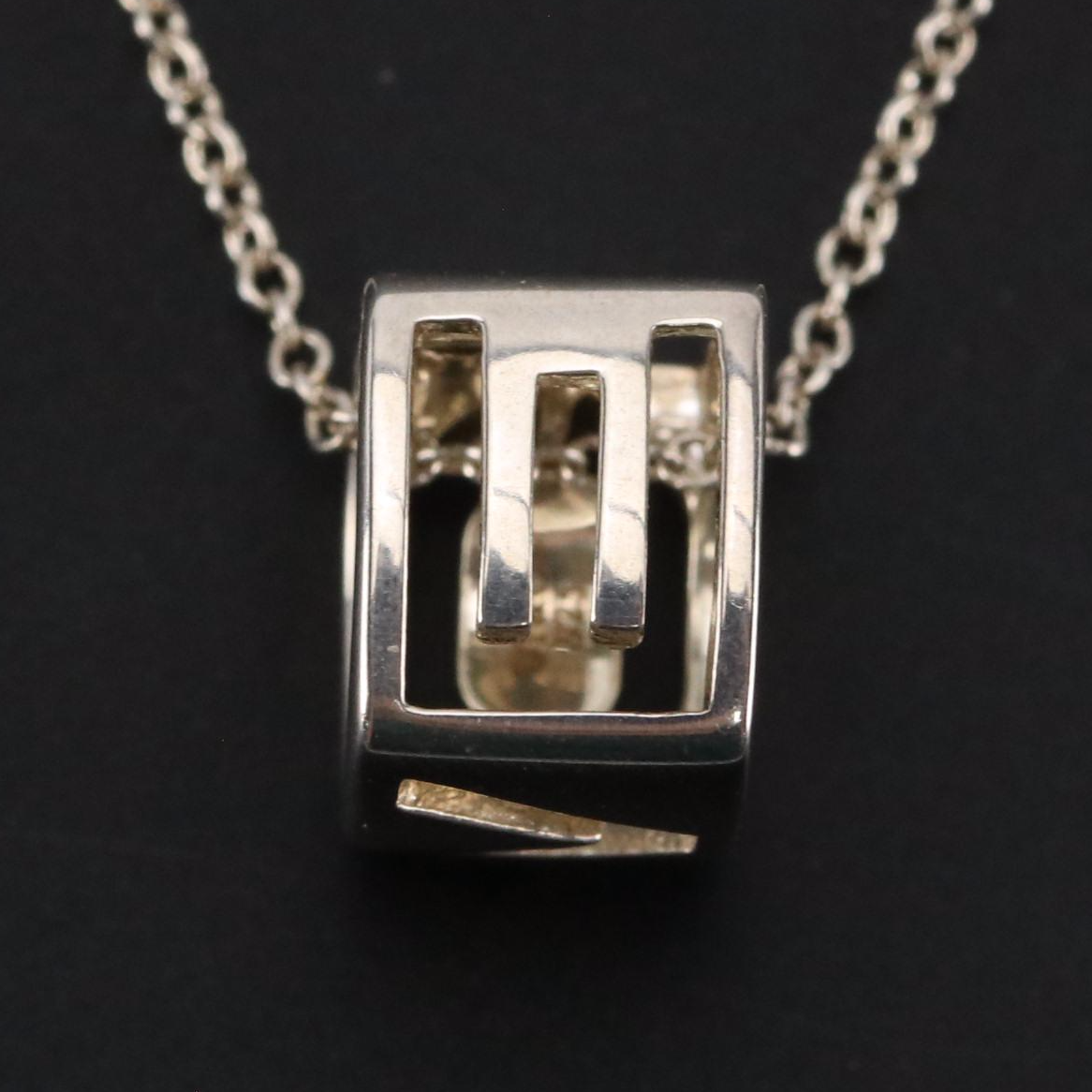 Tiffany & Co. Sterling Cut Out Love Necklace