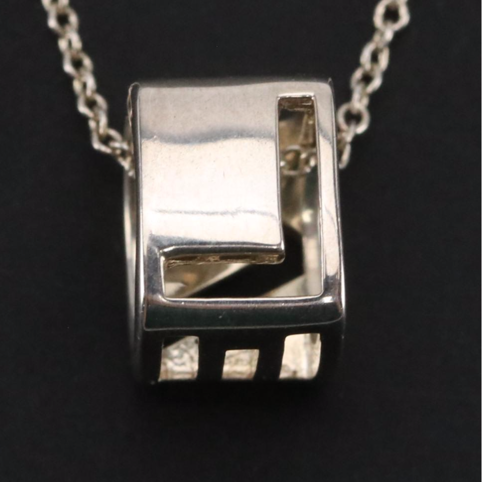 Tiffany & Co. Sterling Cut Out Love Necklace