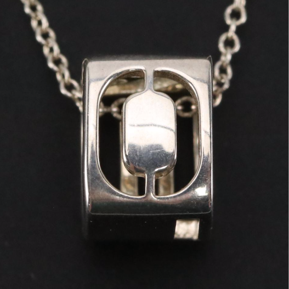 Tiffany & Co. Sterling Cut Out Love Necklace