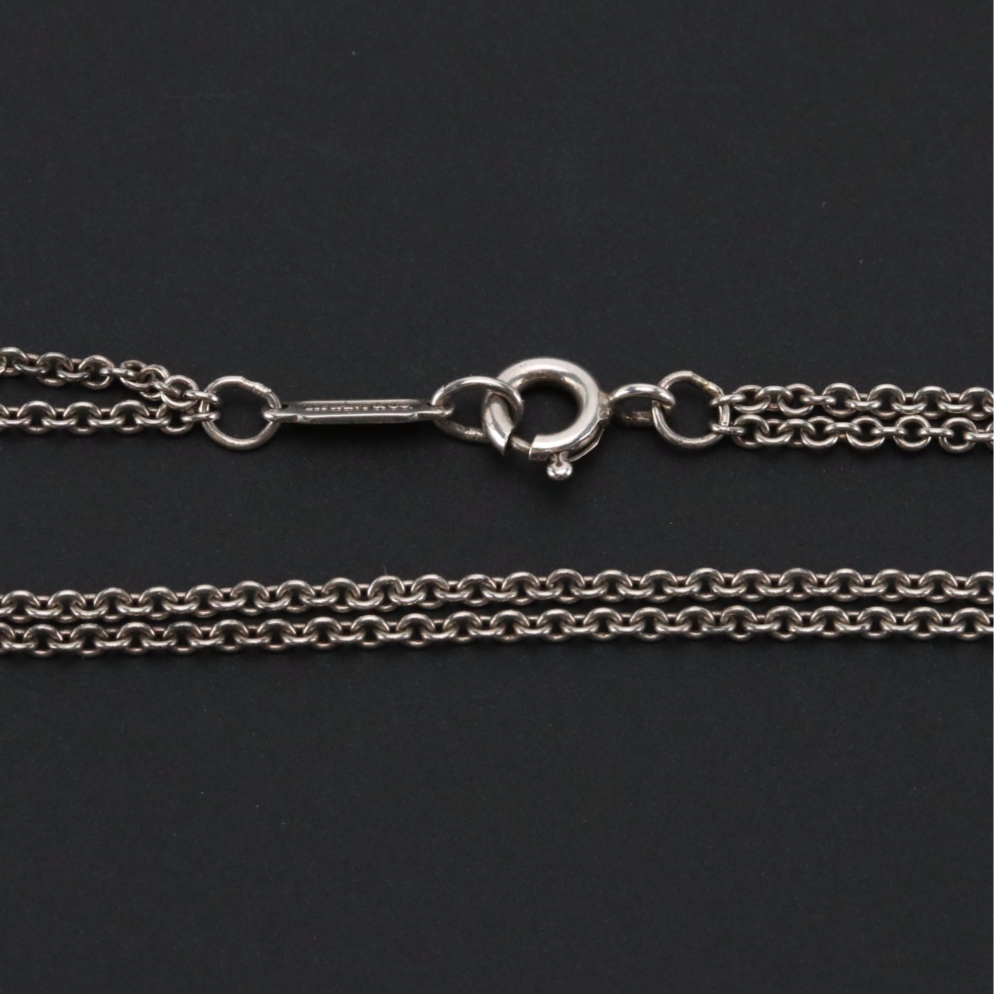 Tiffany & Co. Sterling Double Chain Infinity Necklace