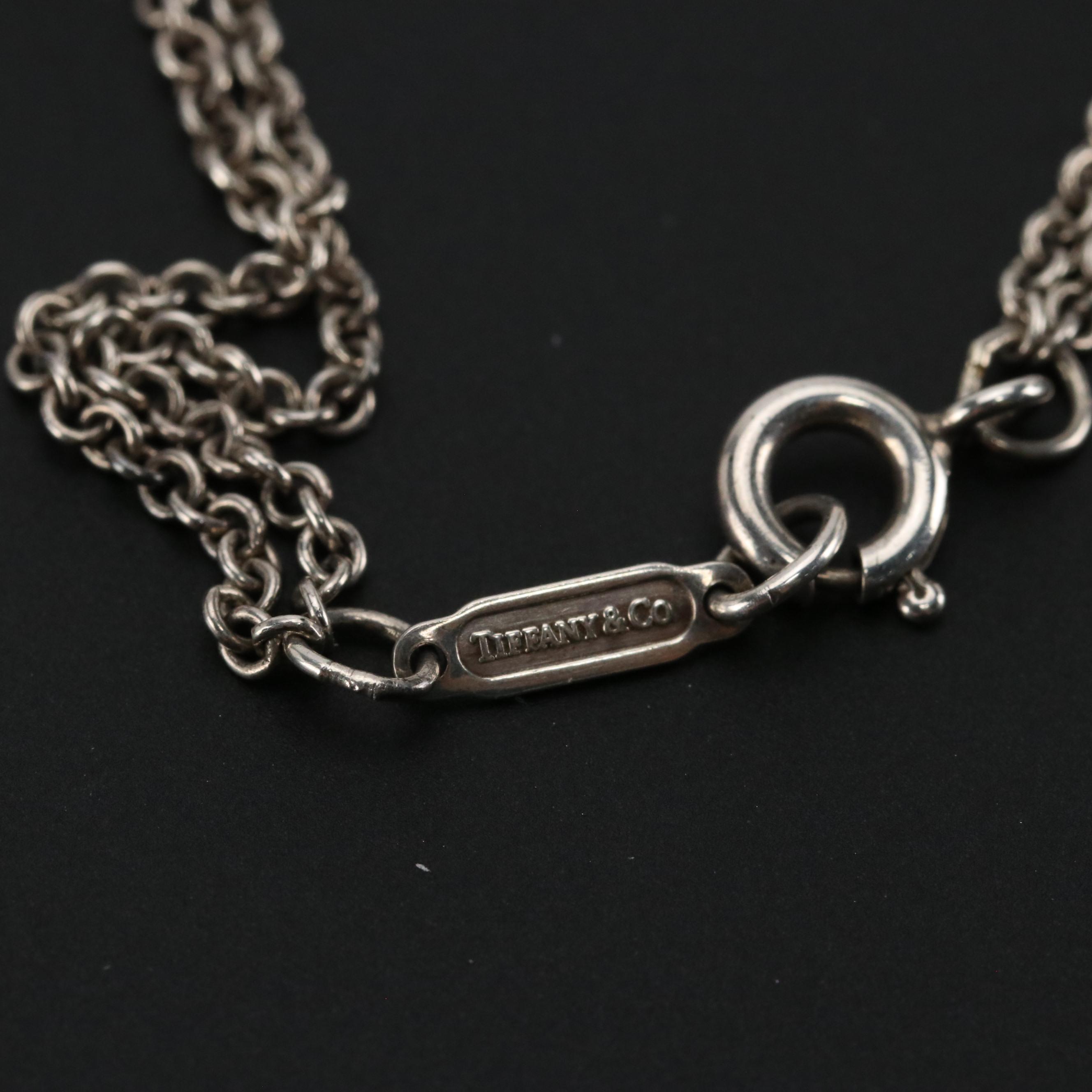 Tiffany & Co. Sterling Double Chain Infinity Necklace