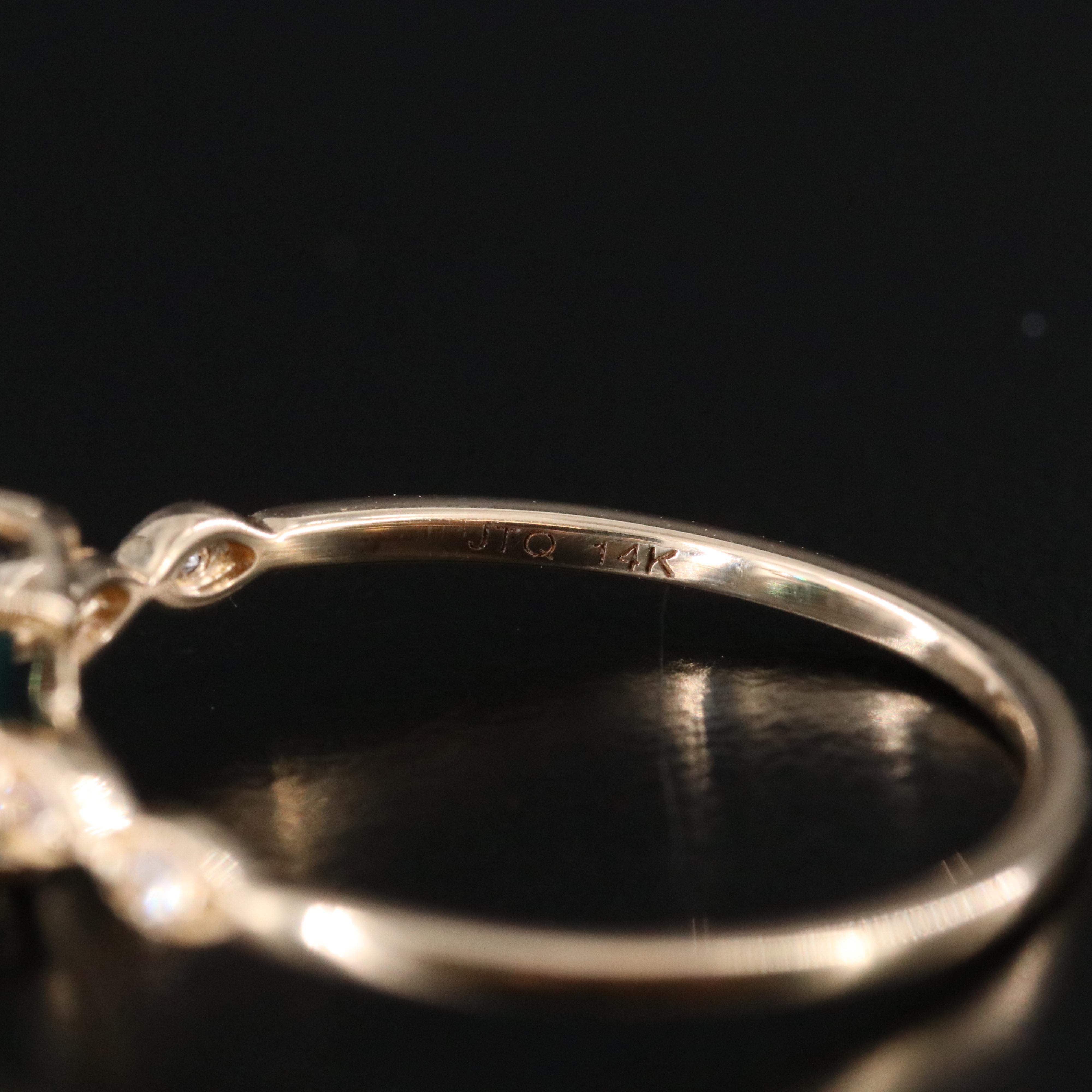 14K 1.34 CT Blue and White Sapphire Ring