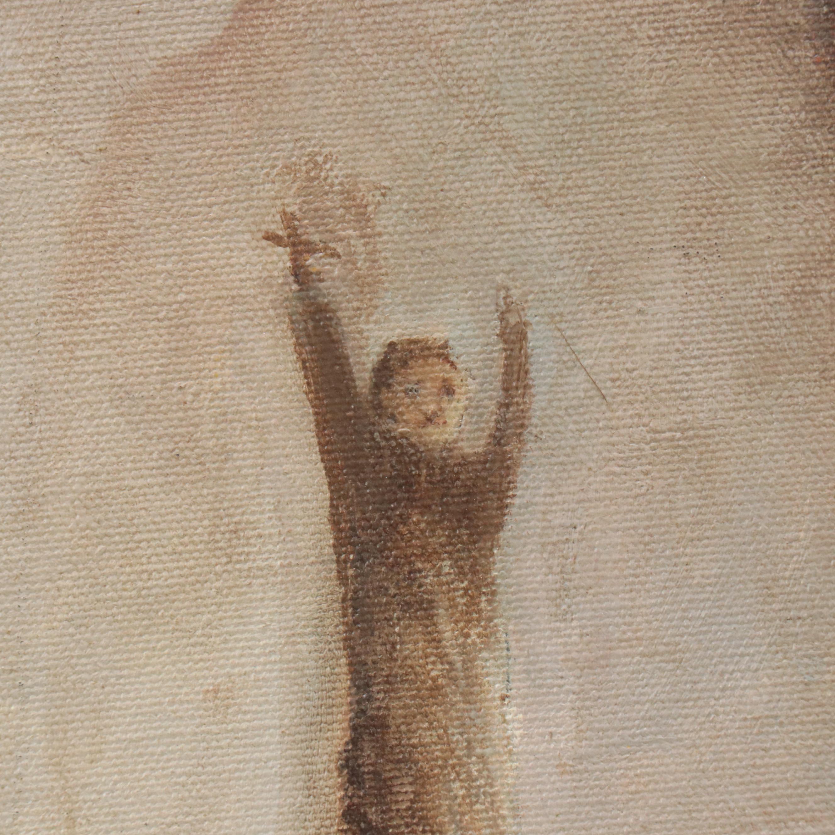 R. A. Bonini Oil Painting of Mission California Arches, 1969