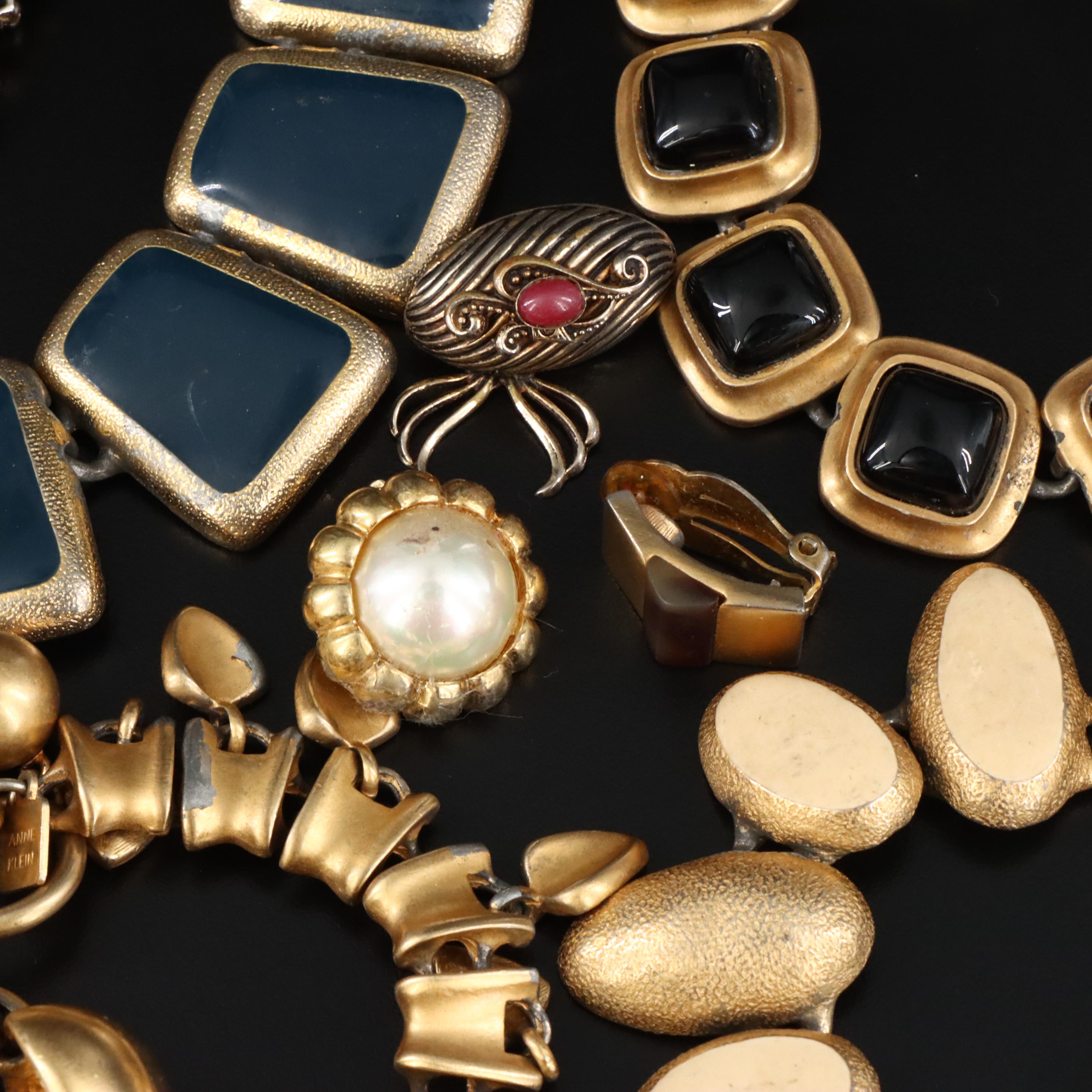 Vintage Gold-Tone Costume Jewelry Selection