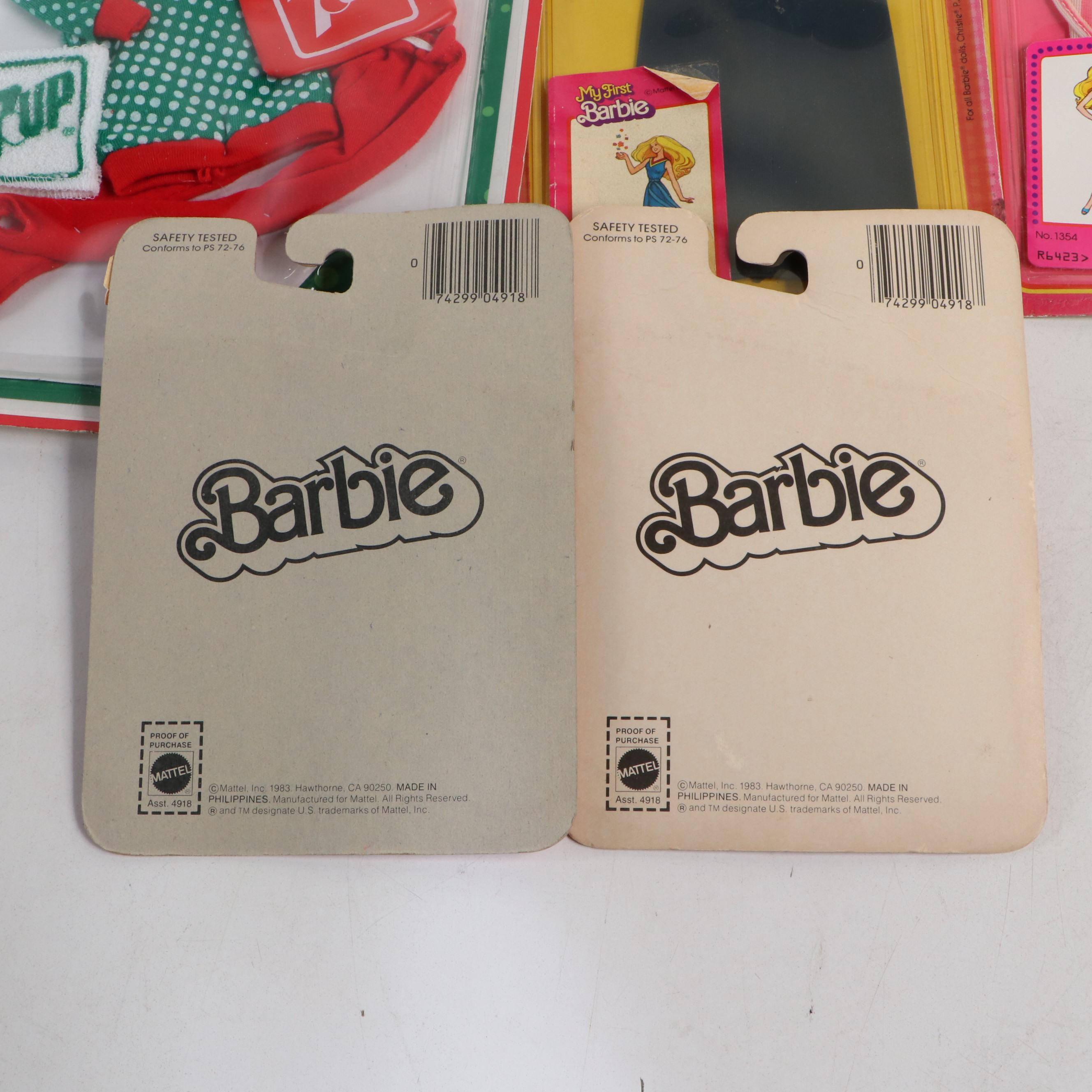 Mattel "Pepsi Spirit Barbie," "7-UP Active Wear" with More Dolls and Clothes