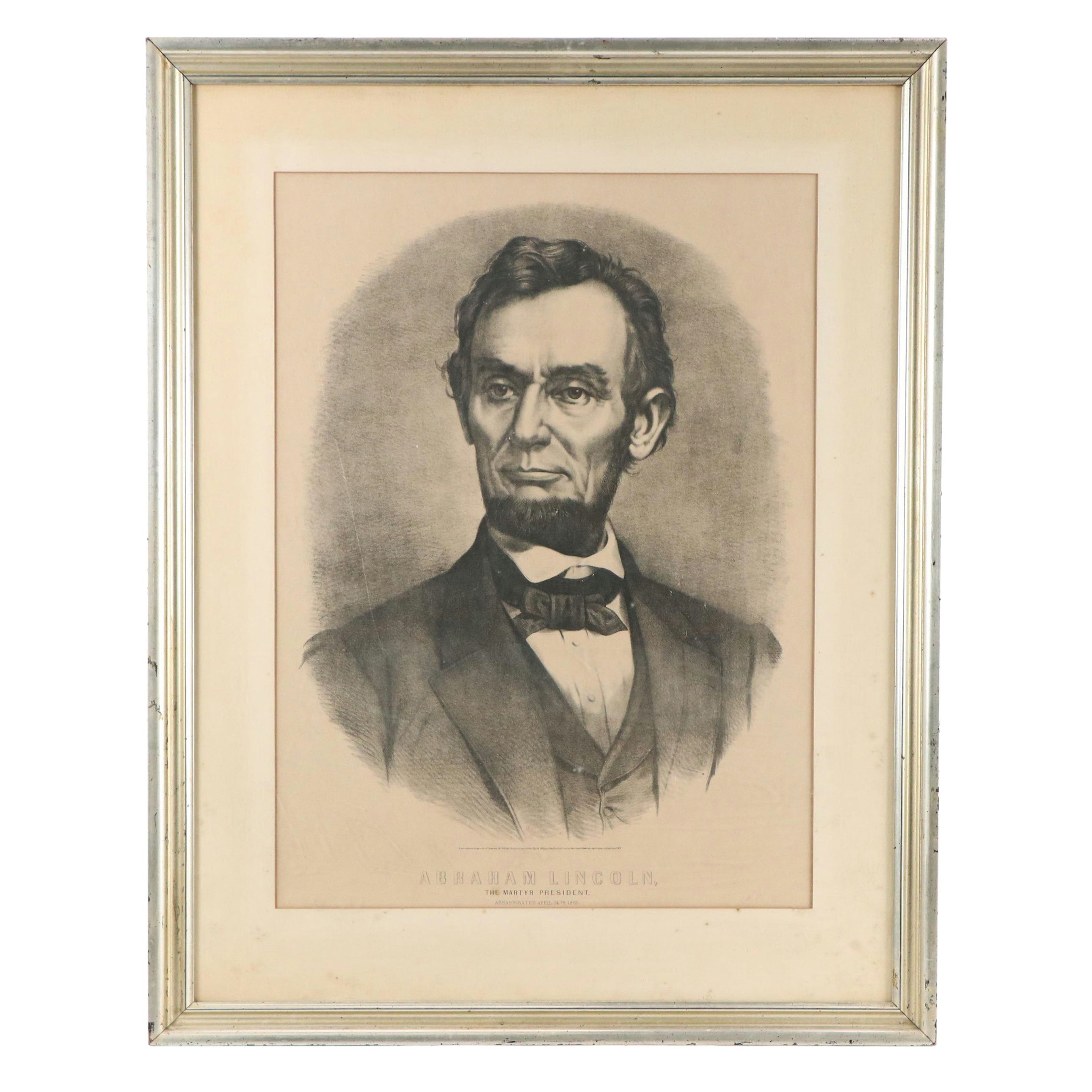 Currier & Ives Lithograph "Abraham Lincoln, The Martyr President," 1865