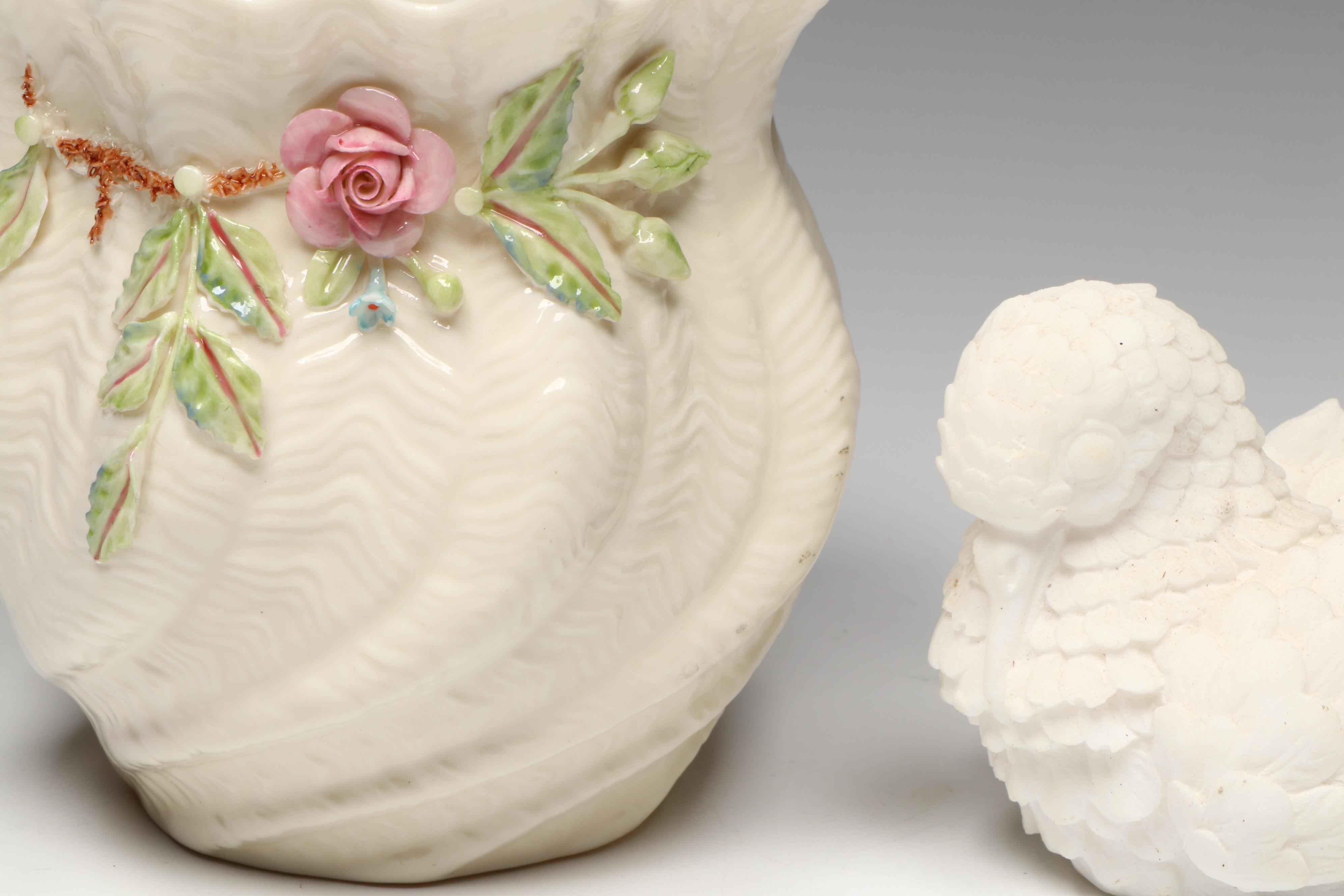 Belleek "Millennium 2000" Porcelain Vase and More Ceramic Table Décor