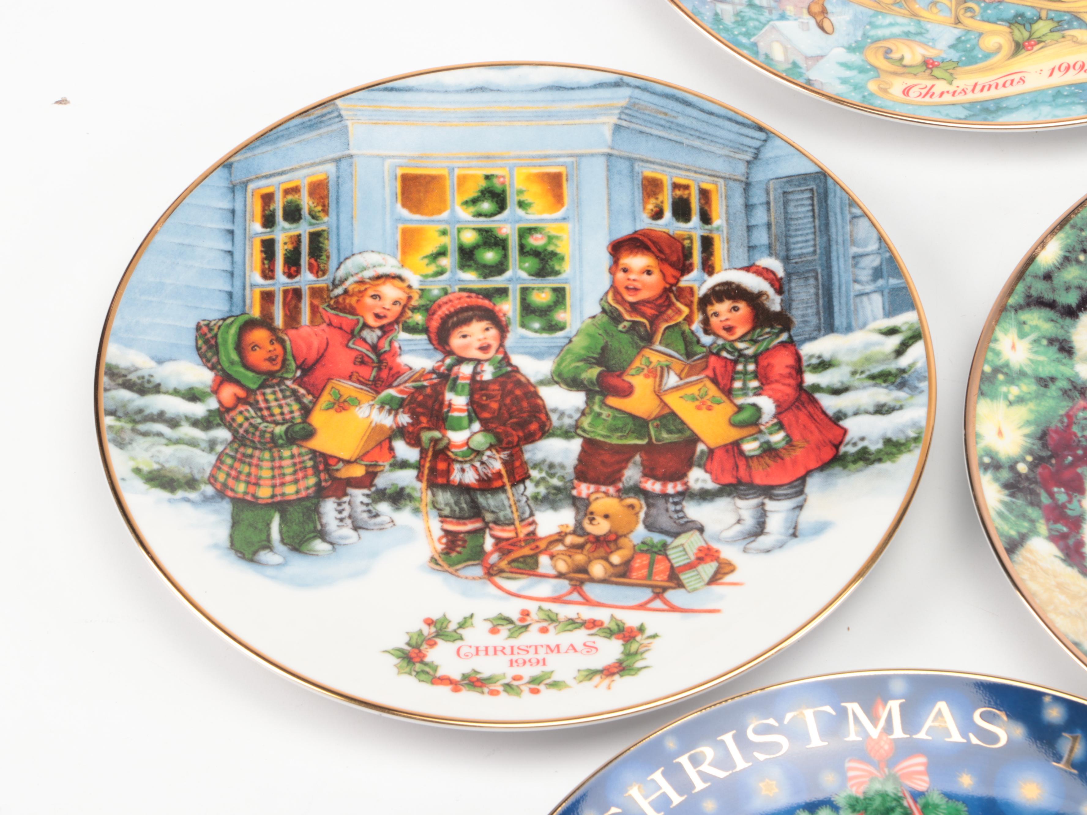 Avon "Heavenly Dreams," "Greetings From Santa," and other Holiday Plates