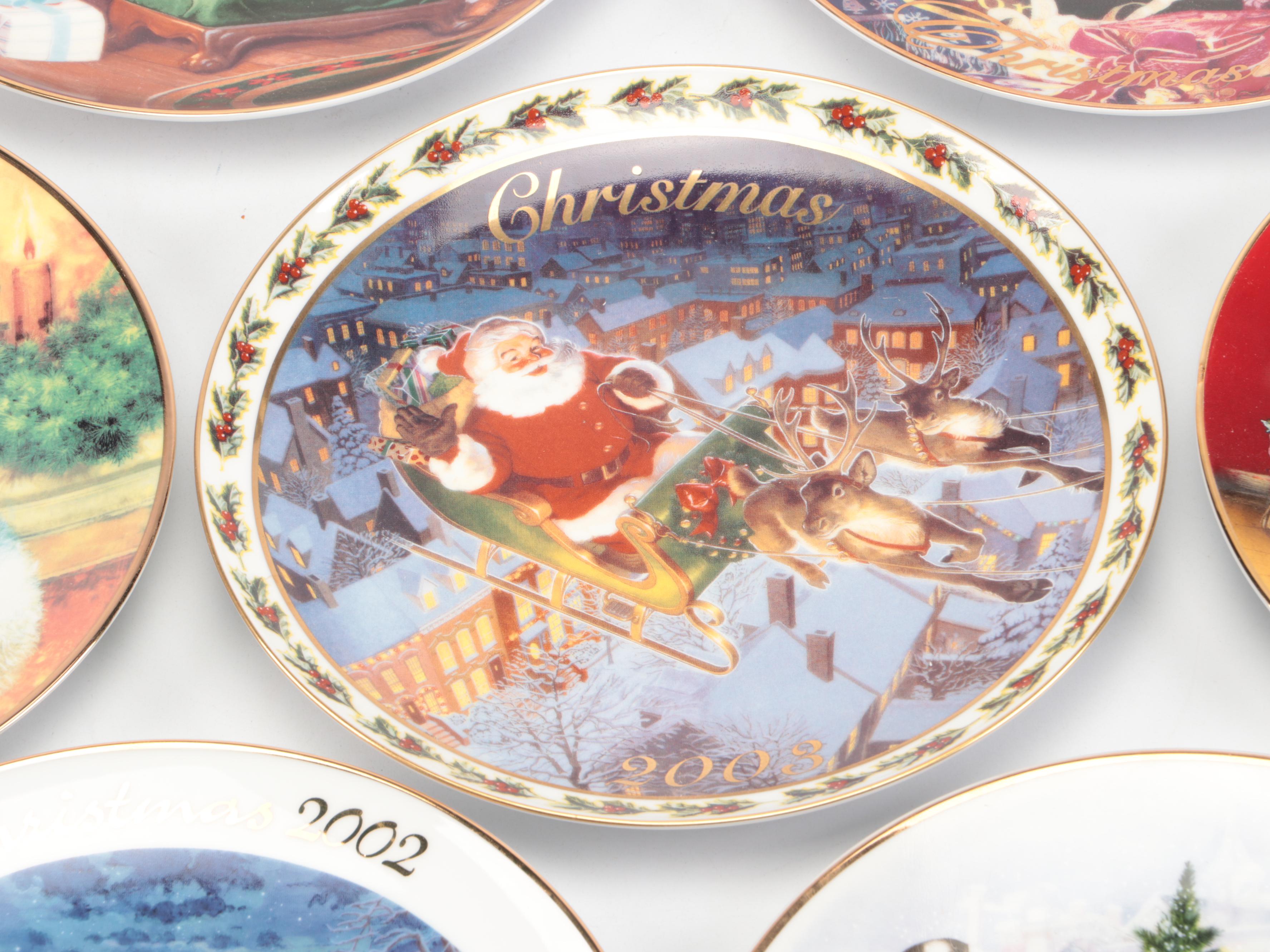 Avon "Heavenly Dreams," "Greetings From Santa," and other Holiday Plates