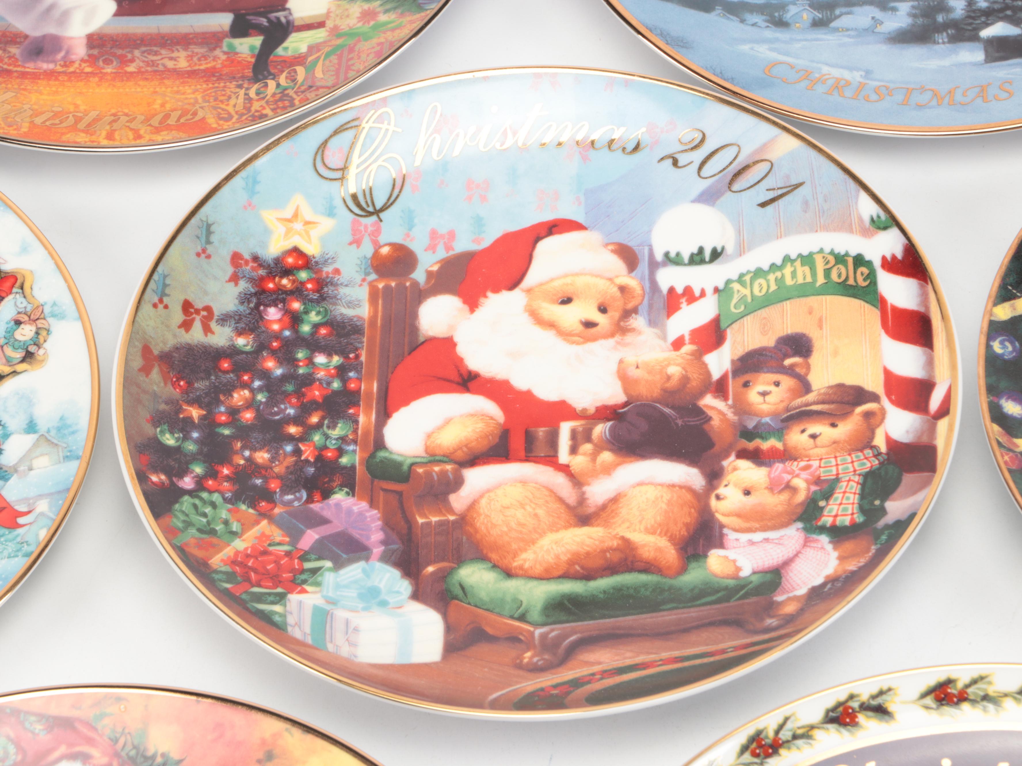 Avon "Heavenly Dreams," "Greetings From Santa," and other Holiday Plates