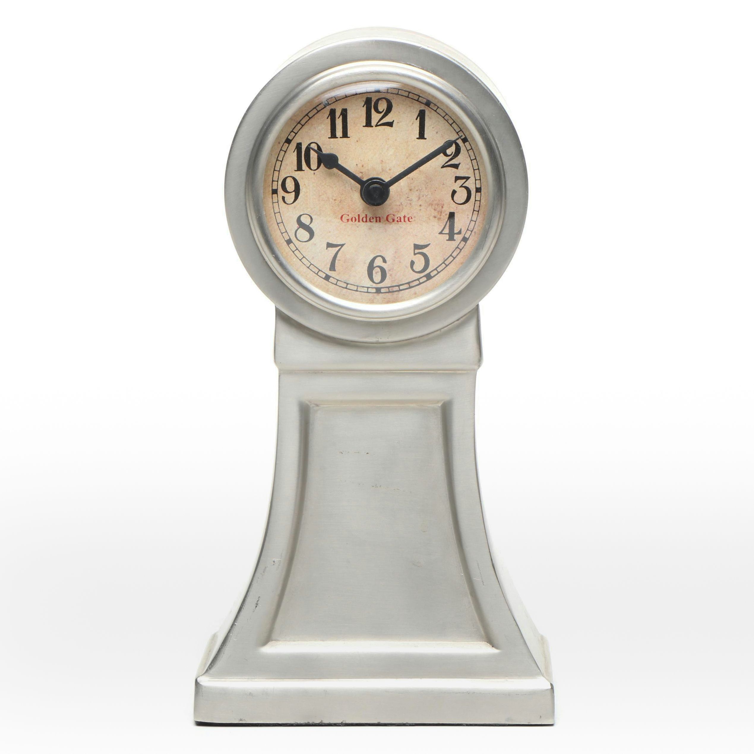 Golden Gate Stainless Steel Mantel Clock