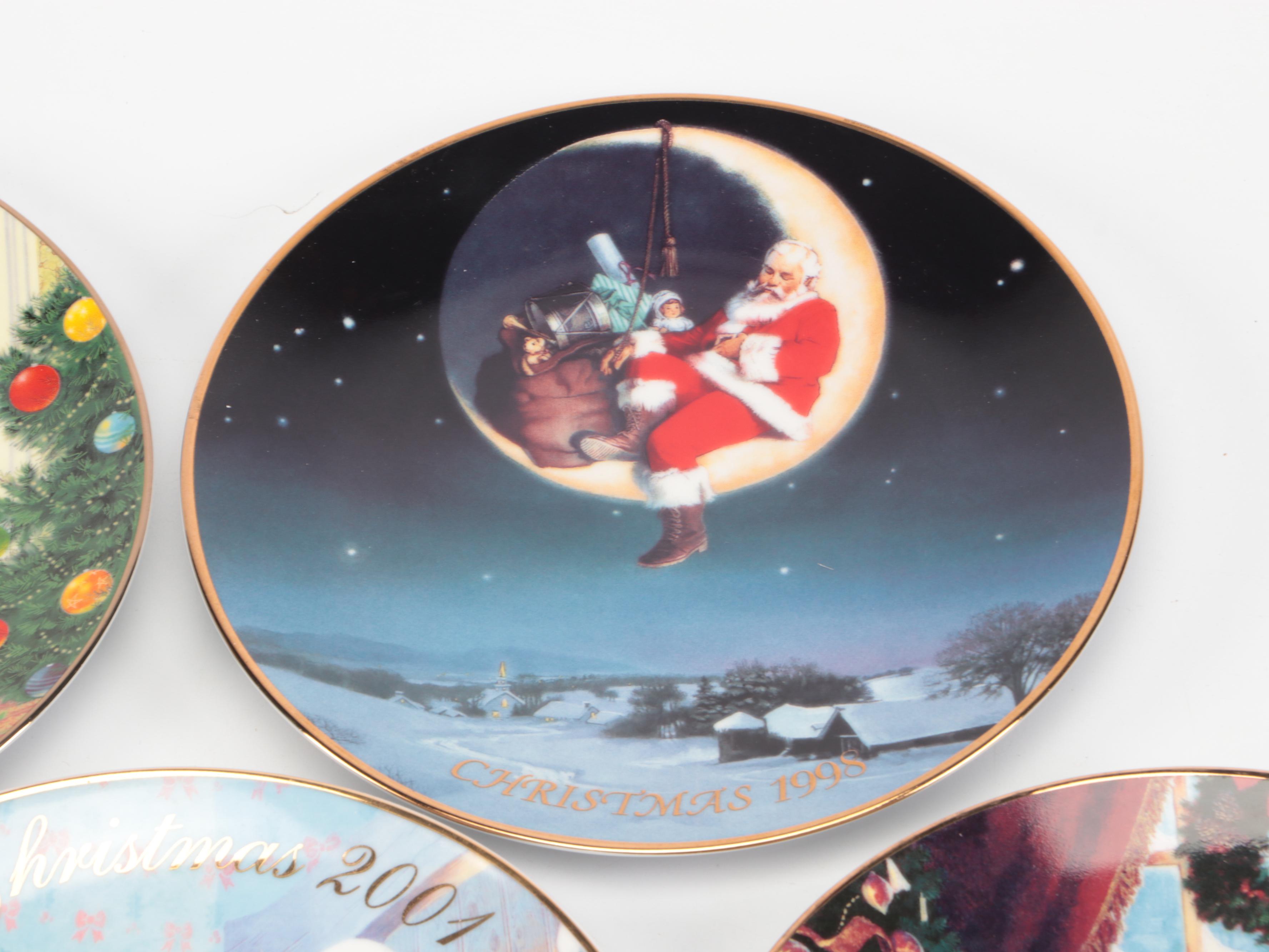 Avon "Heavenly Dreams," "Greetings From Santa," and other Holiday Plates