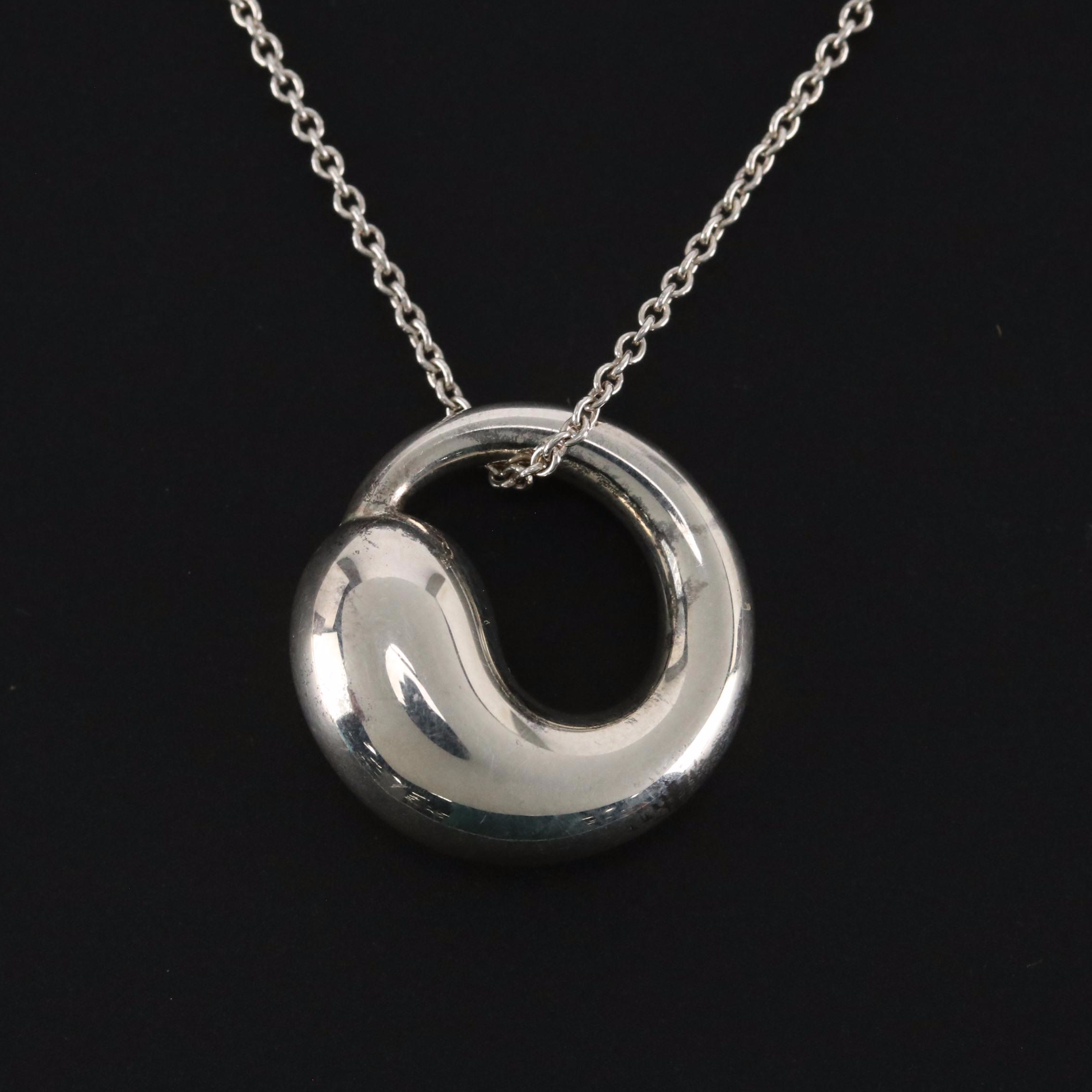 Elsa Peretti for Tiffany & Co. Sterling Eternal Circle Pendant Necklace