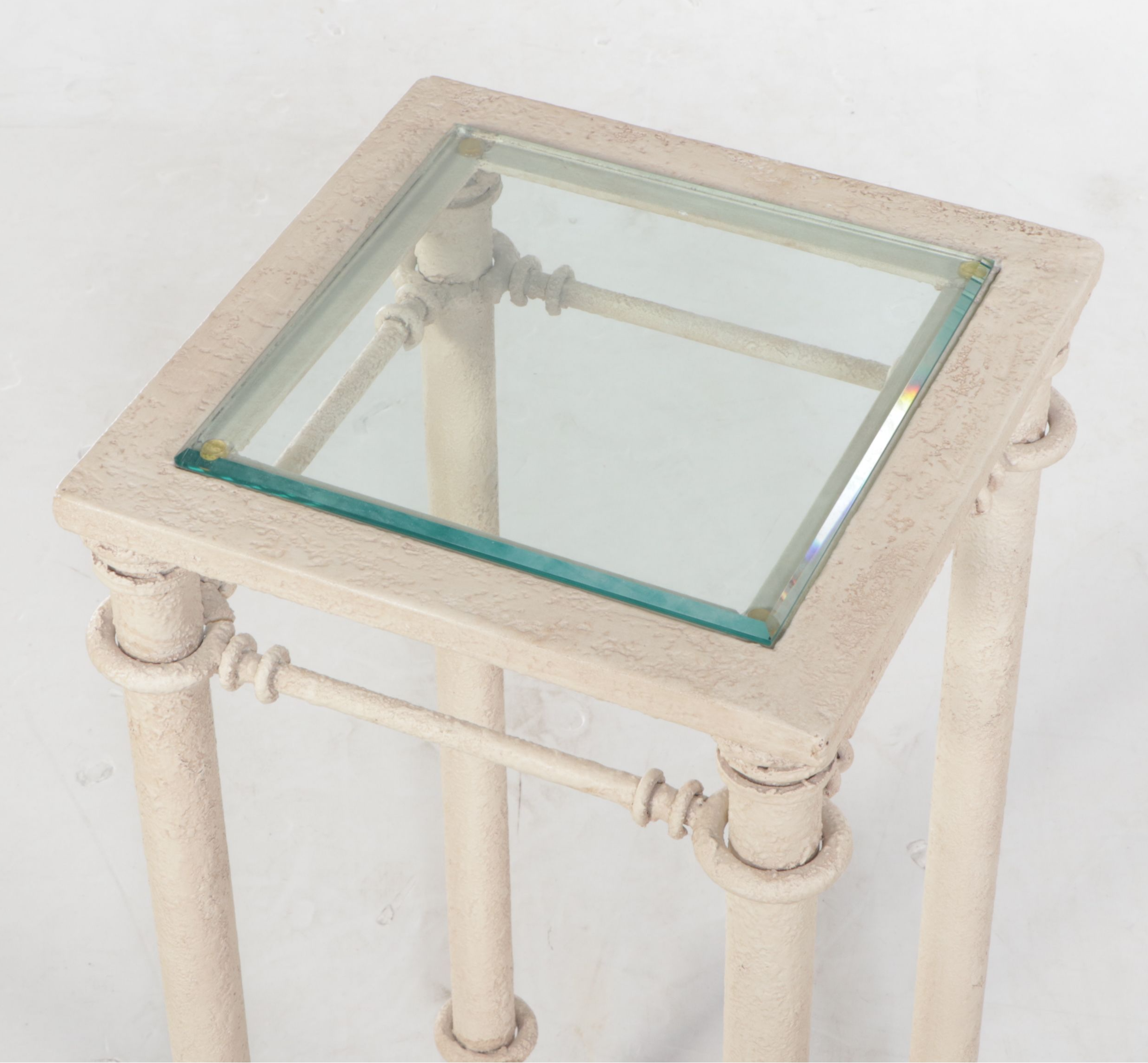 Lane Neoclassical Style Oak and Metal Console Table with Other End Table