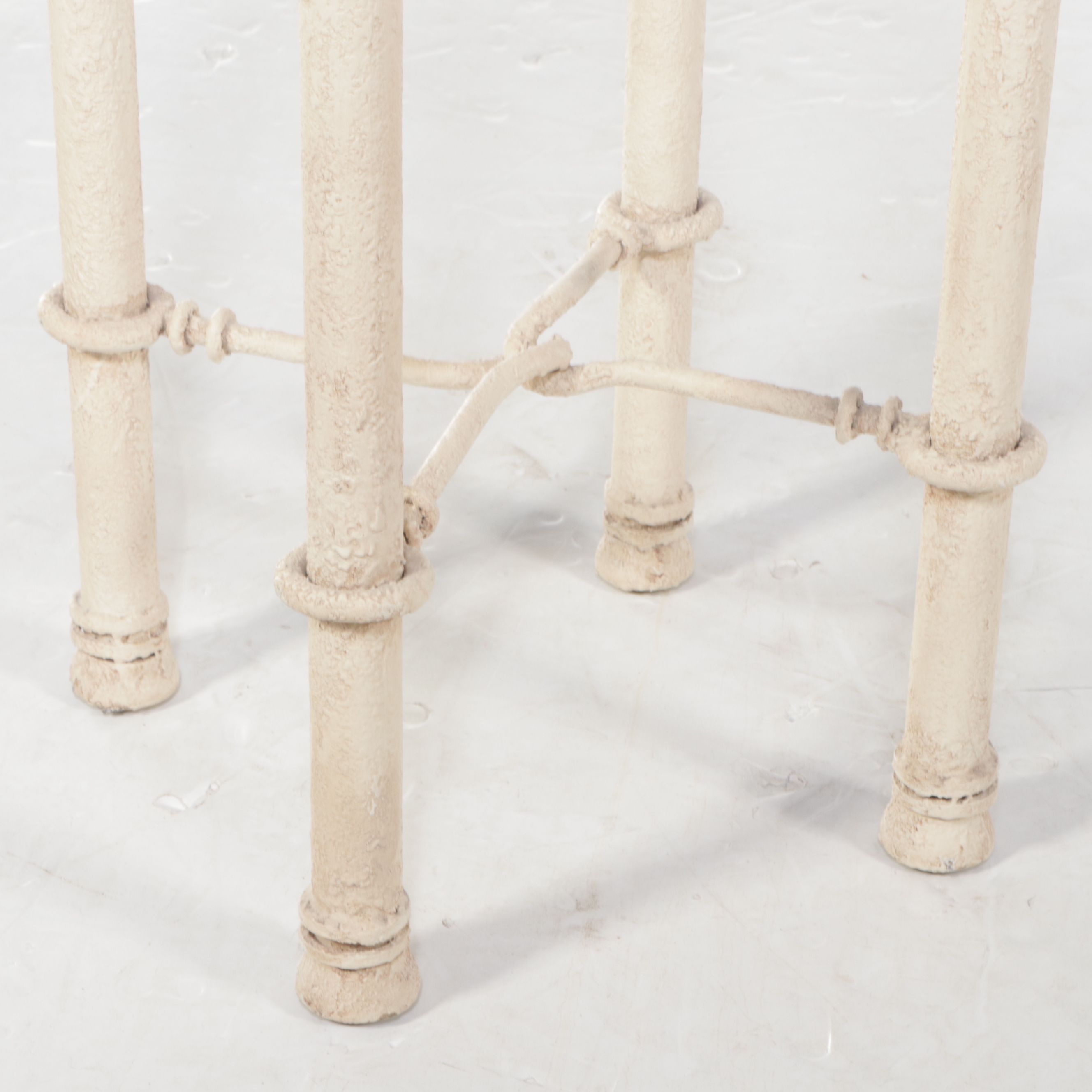 Lane Neoclassical Style Oak and Metal Console Table with Other End Table