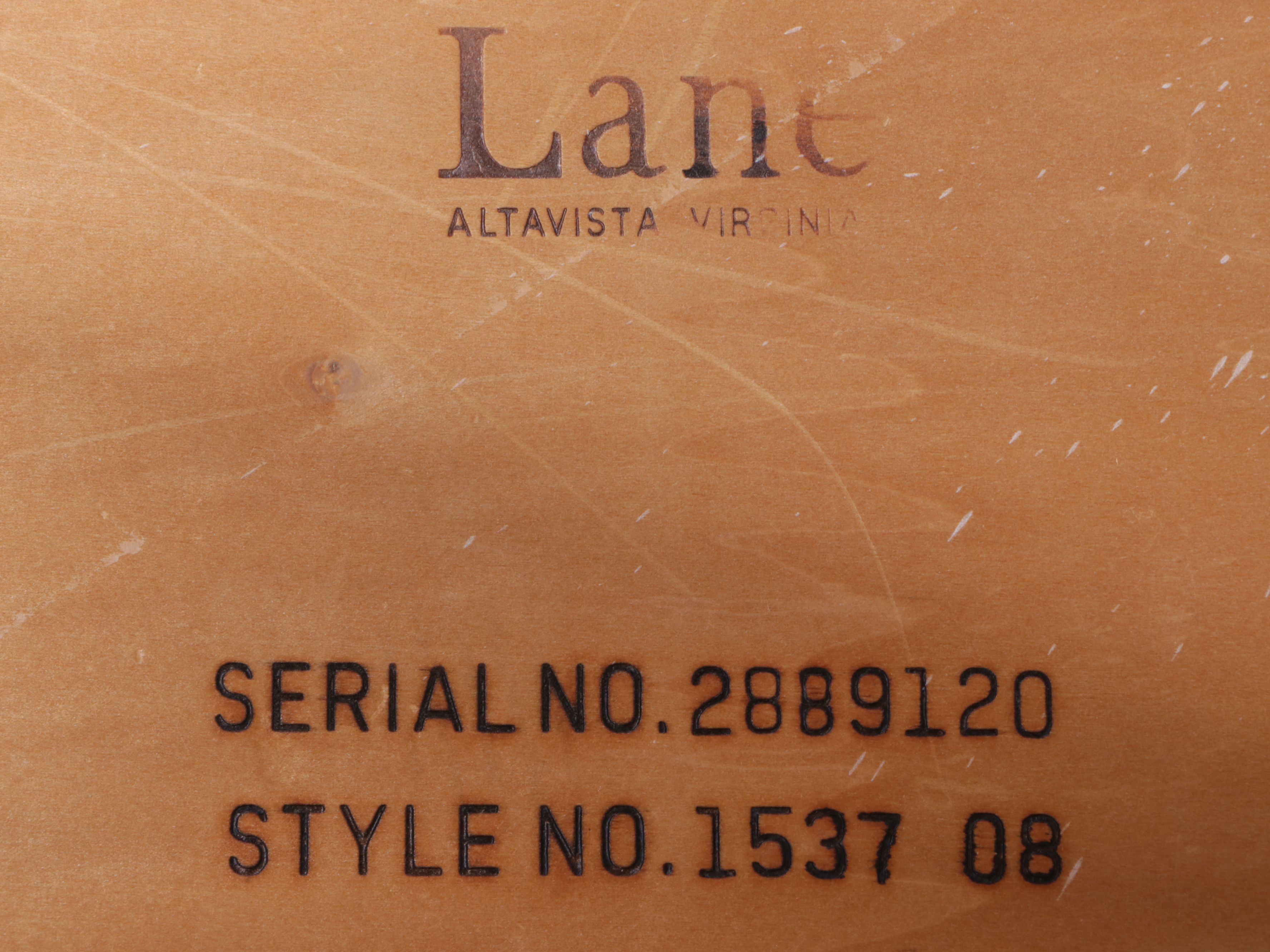 Lane Neoclassical Style Oak and Metal Console Table with Other End Table