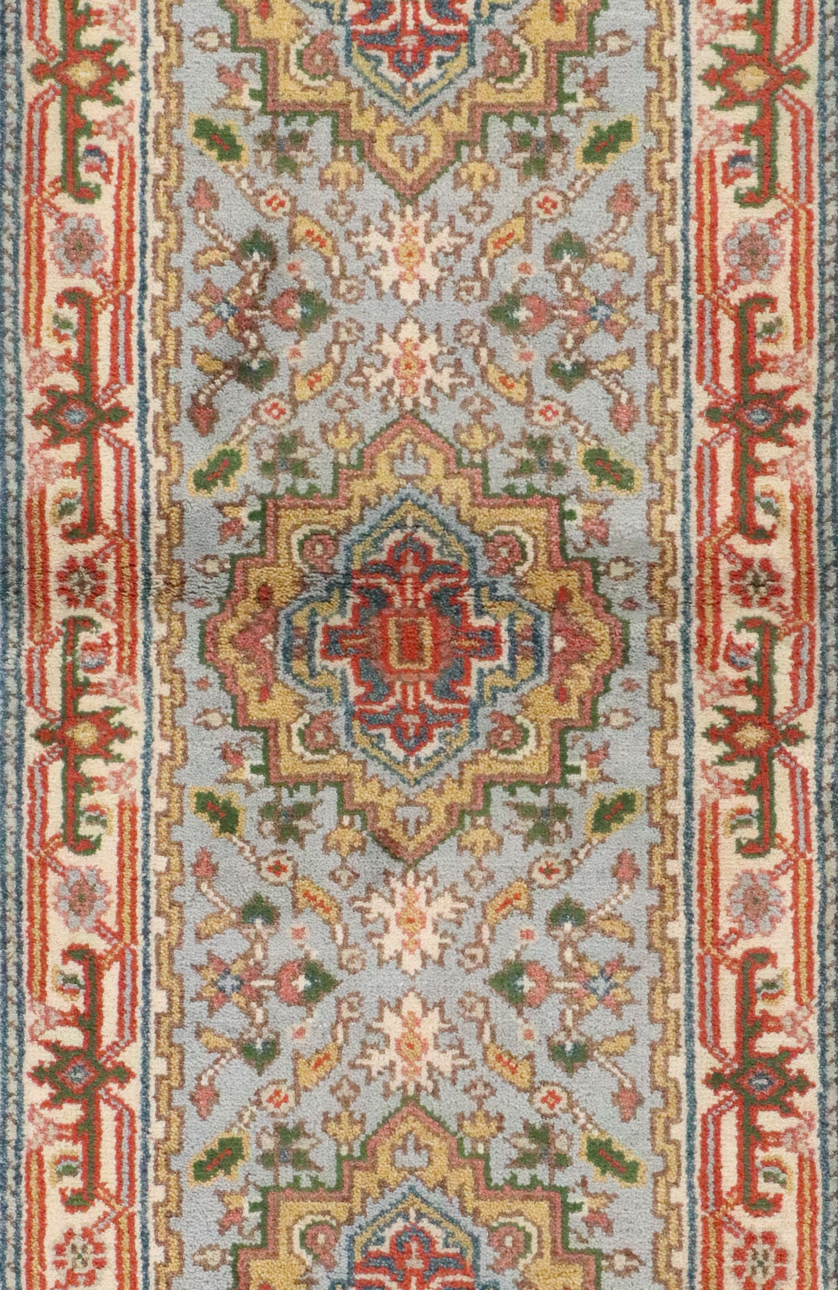 2'7 x 8'1 Hand-Knotted Afghan Kazak Style Carpet Runner