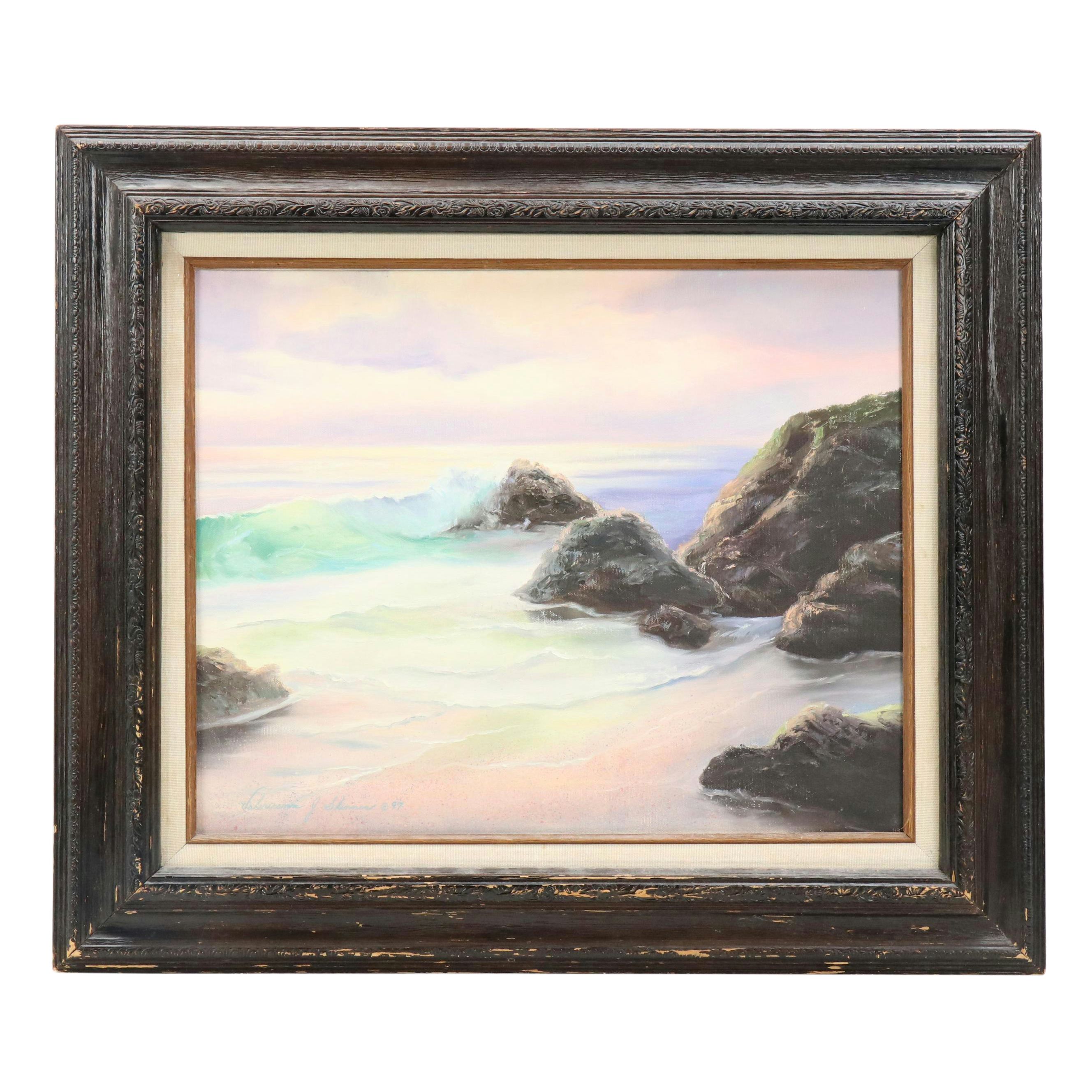 Coastal Landscape Oil Painting, 1997