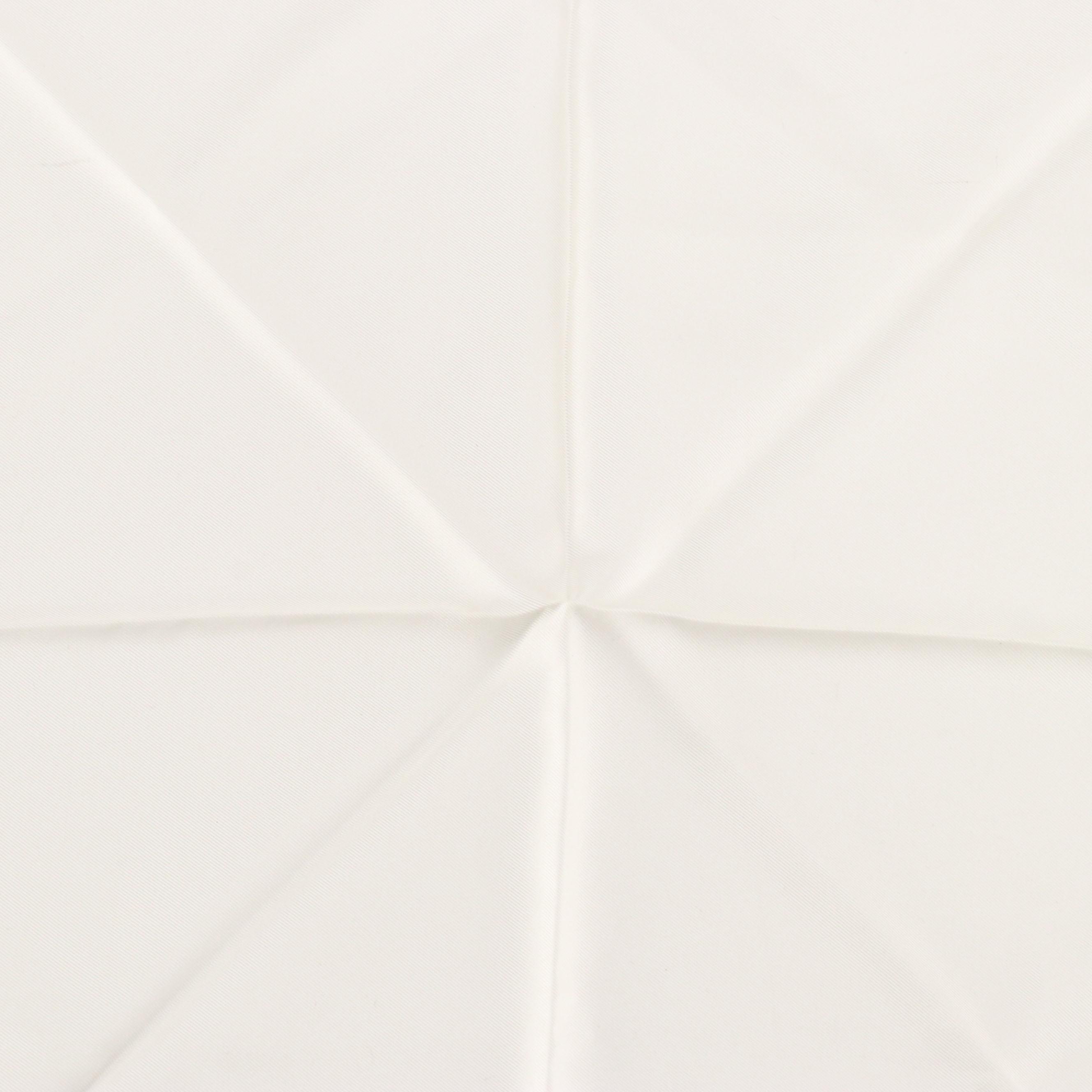 Gucci White Silk Twill Handkerchief