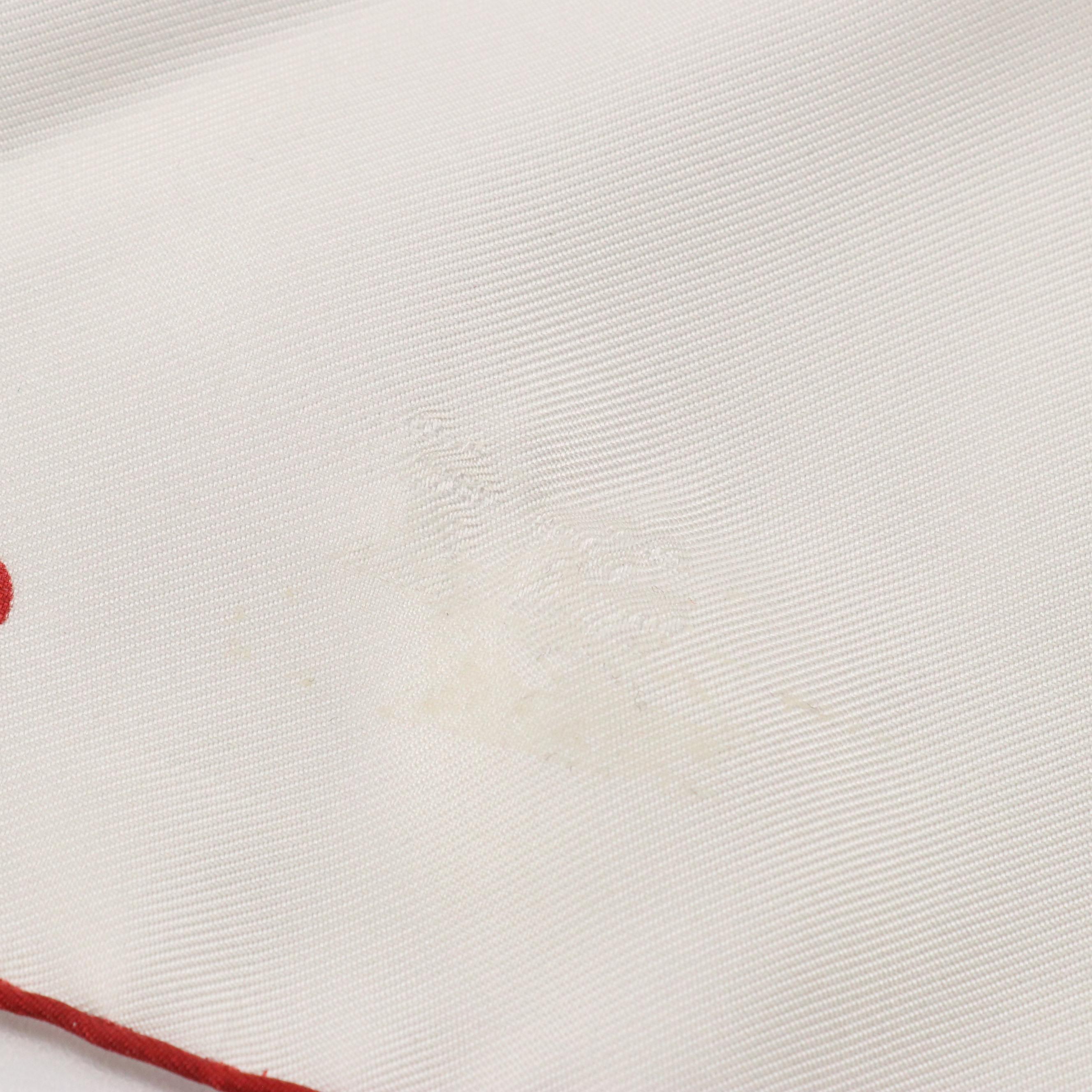 Gucci White Silk Twill Handkerchief