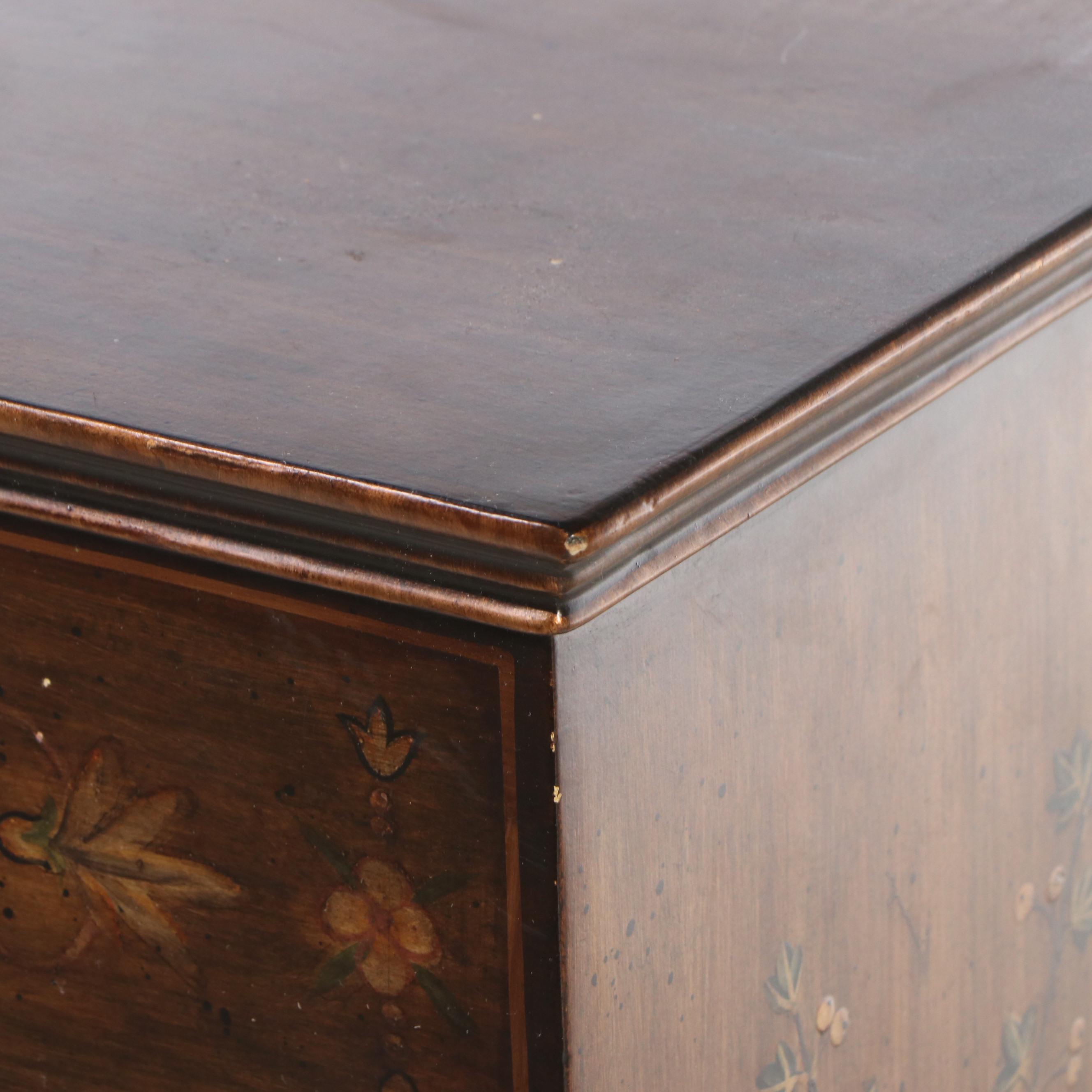 Sarreid, Ltd. Paint-Decorated Wood Trompe-l'œil Bookcase Cabinet