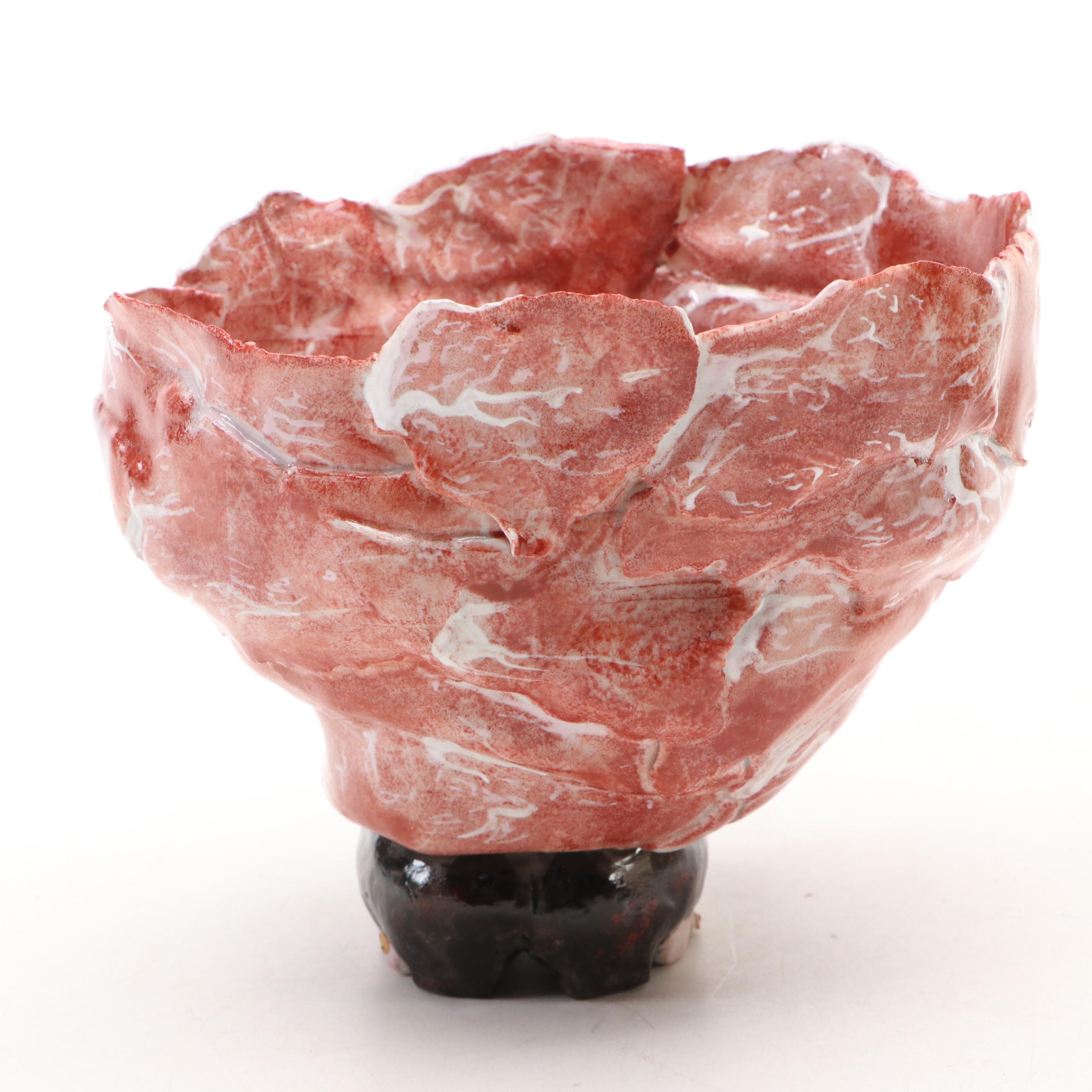 Mai Kitai Organic Form Ceramic Bowl with Teeth Base with Presentation Box