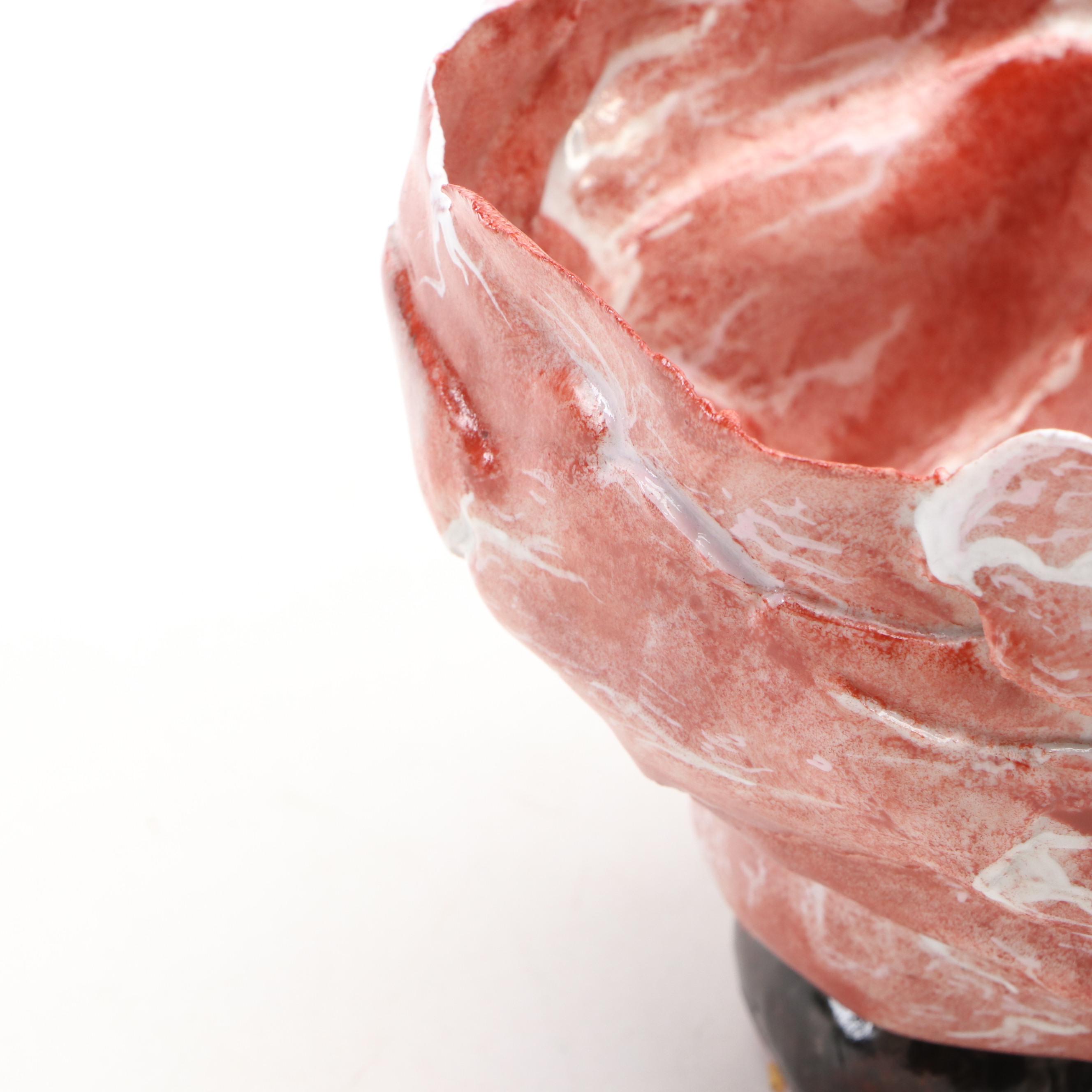 Mai Kitai Organic Form Ceramic Bowl with Teeth Base with Presentation Box