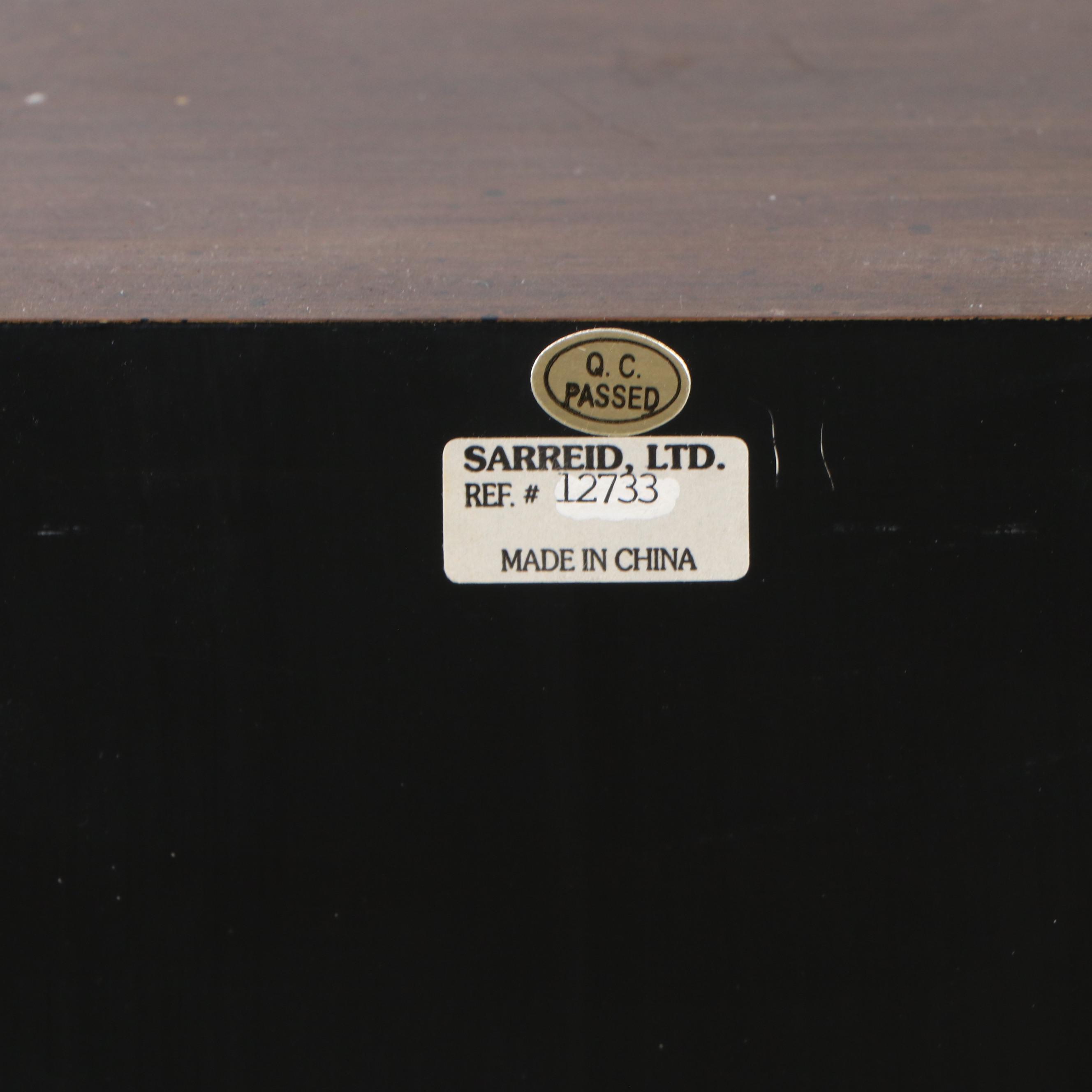 Sarreid, Ltd. Paint-Decorated Wood Trompe-l'œil Bookcase Cabinet