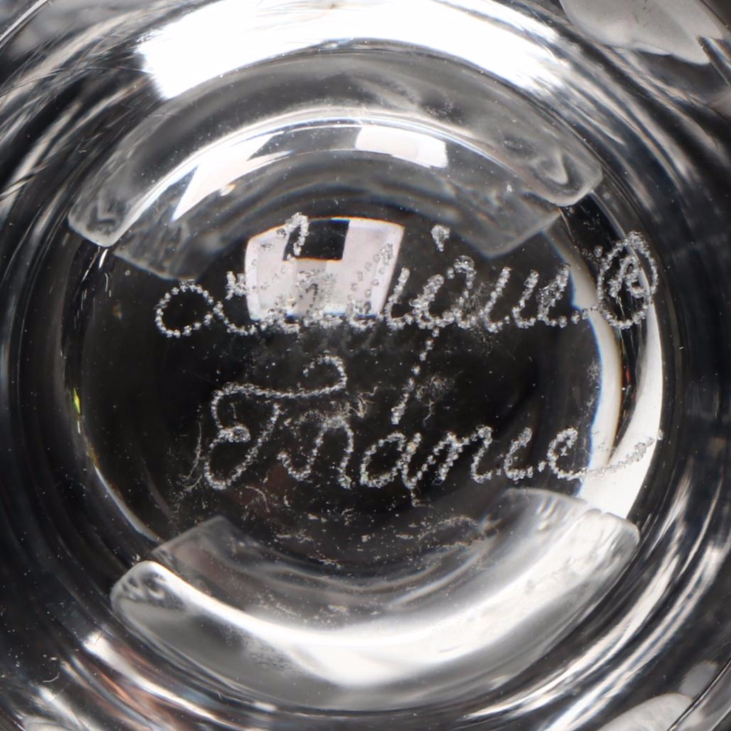 Lalique Crystal Hummingbird, Anemone and  "Les Enfants" Shot Glass