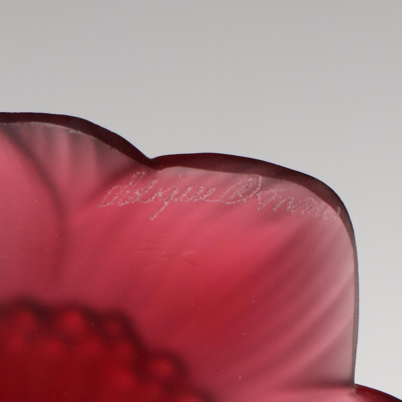 Lalique Crystal Hummingbird, Anemone and  "Les Enfants" Shot Glass