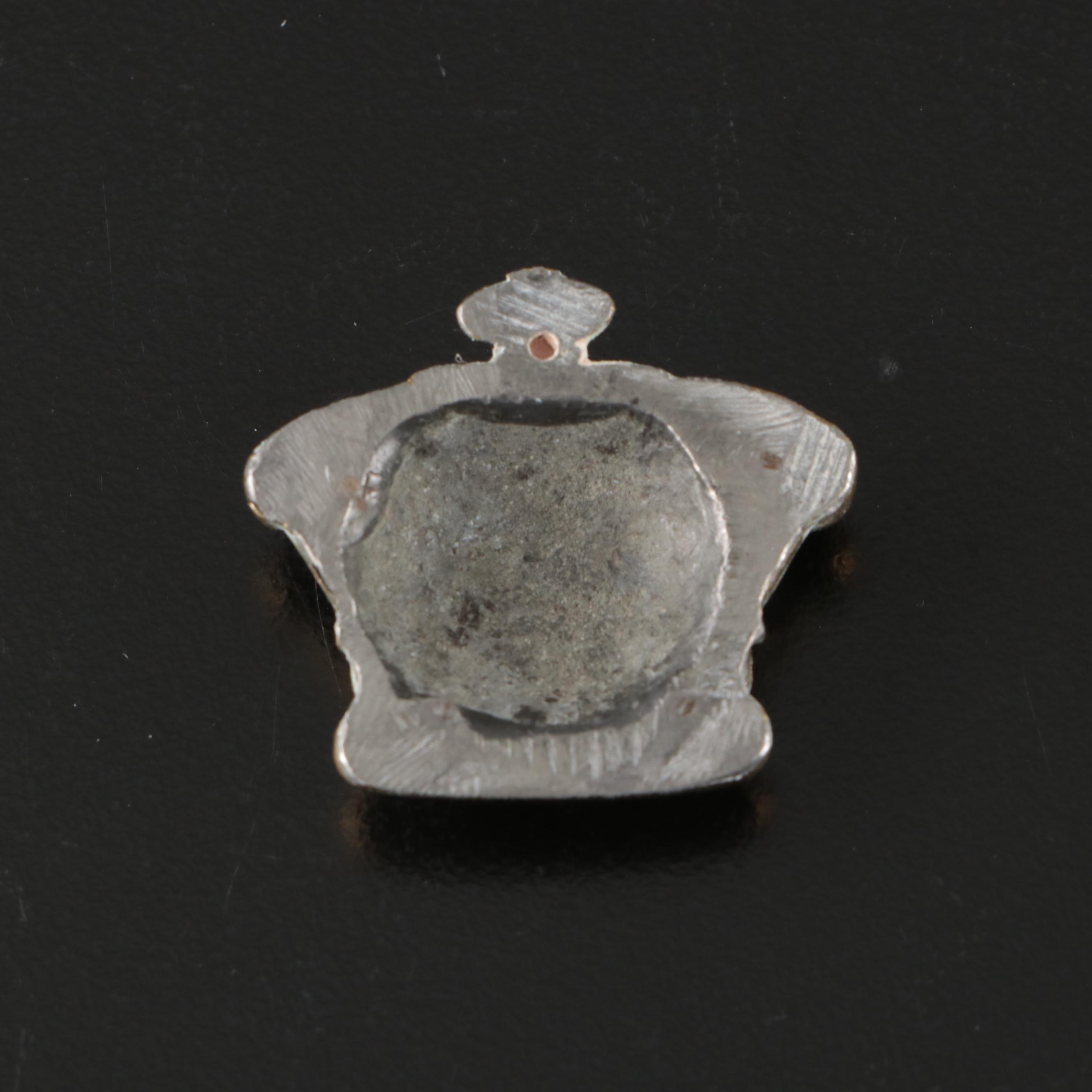 English Cast Brass Crown Décor, 19th Century