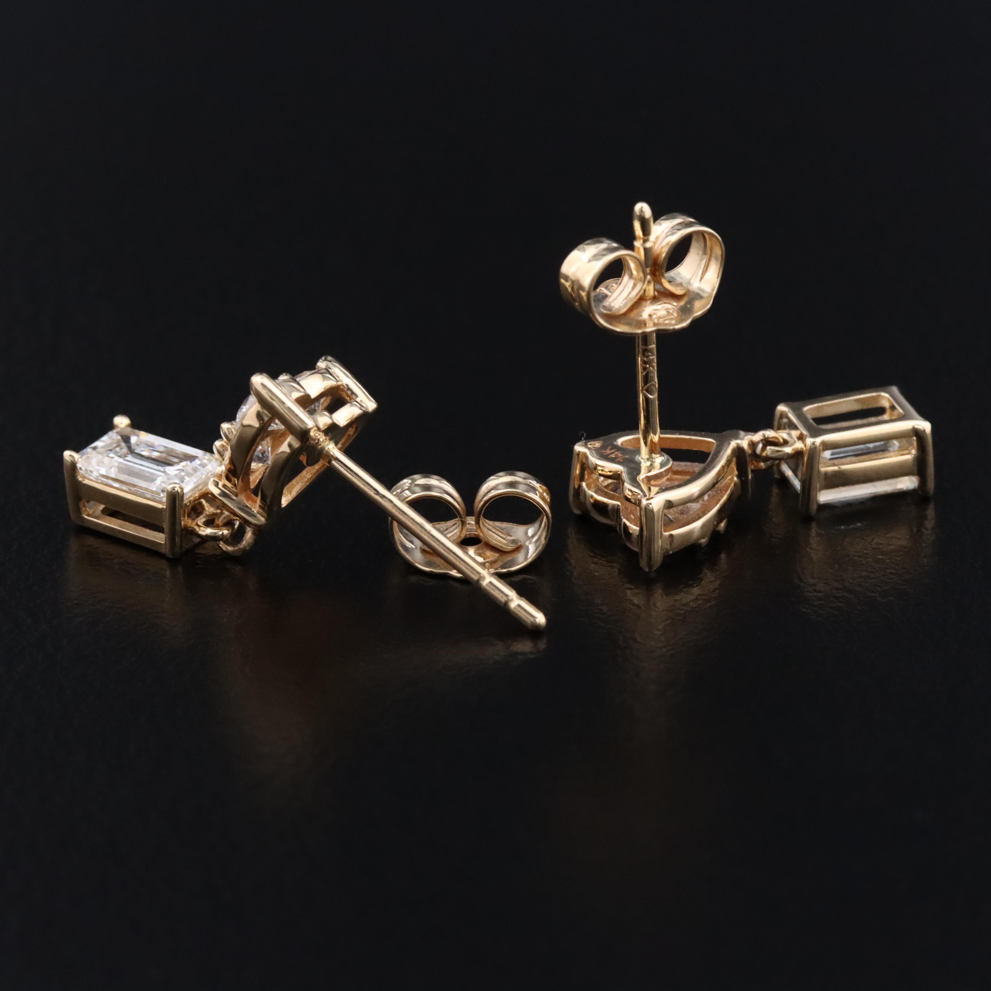 14K 1.25 CTW Lab Grown Diamond Earrings