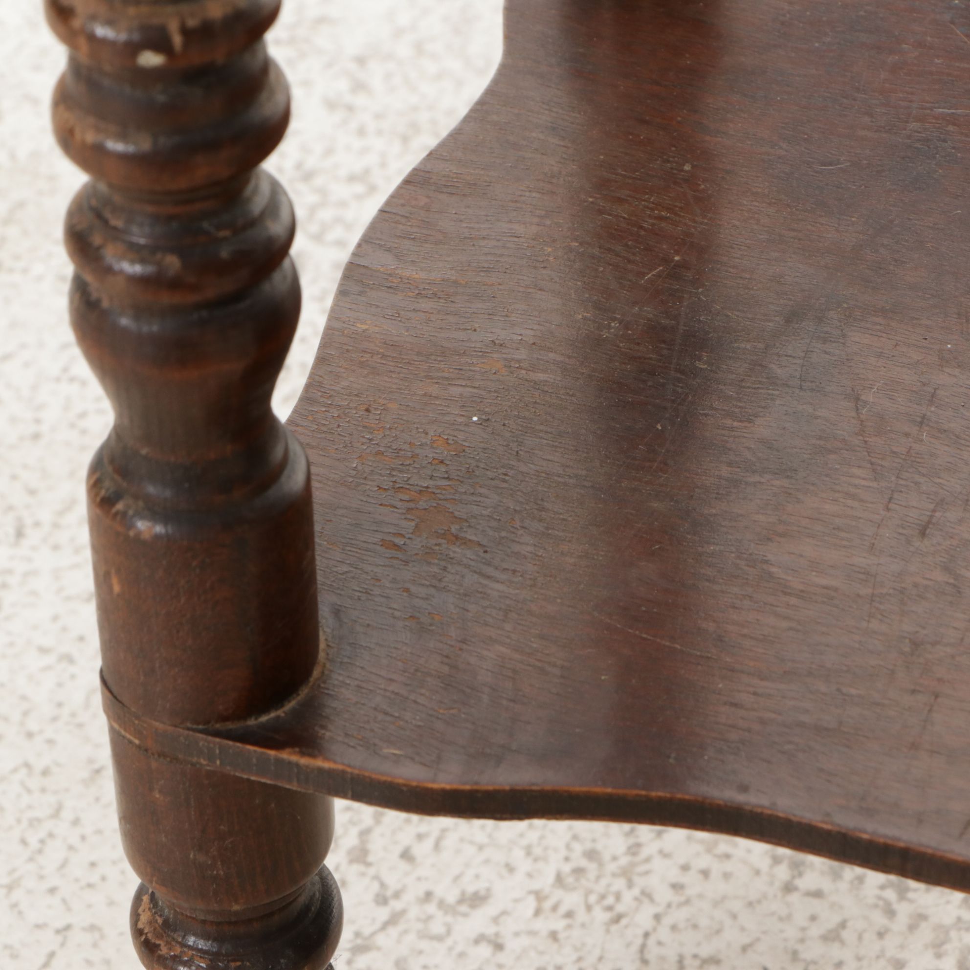 Wooden Spindle Legged Two-Tier Console Table