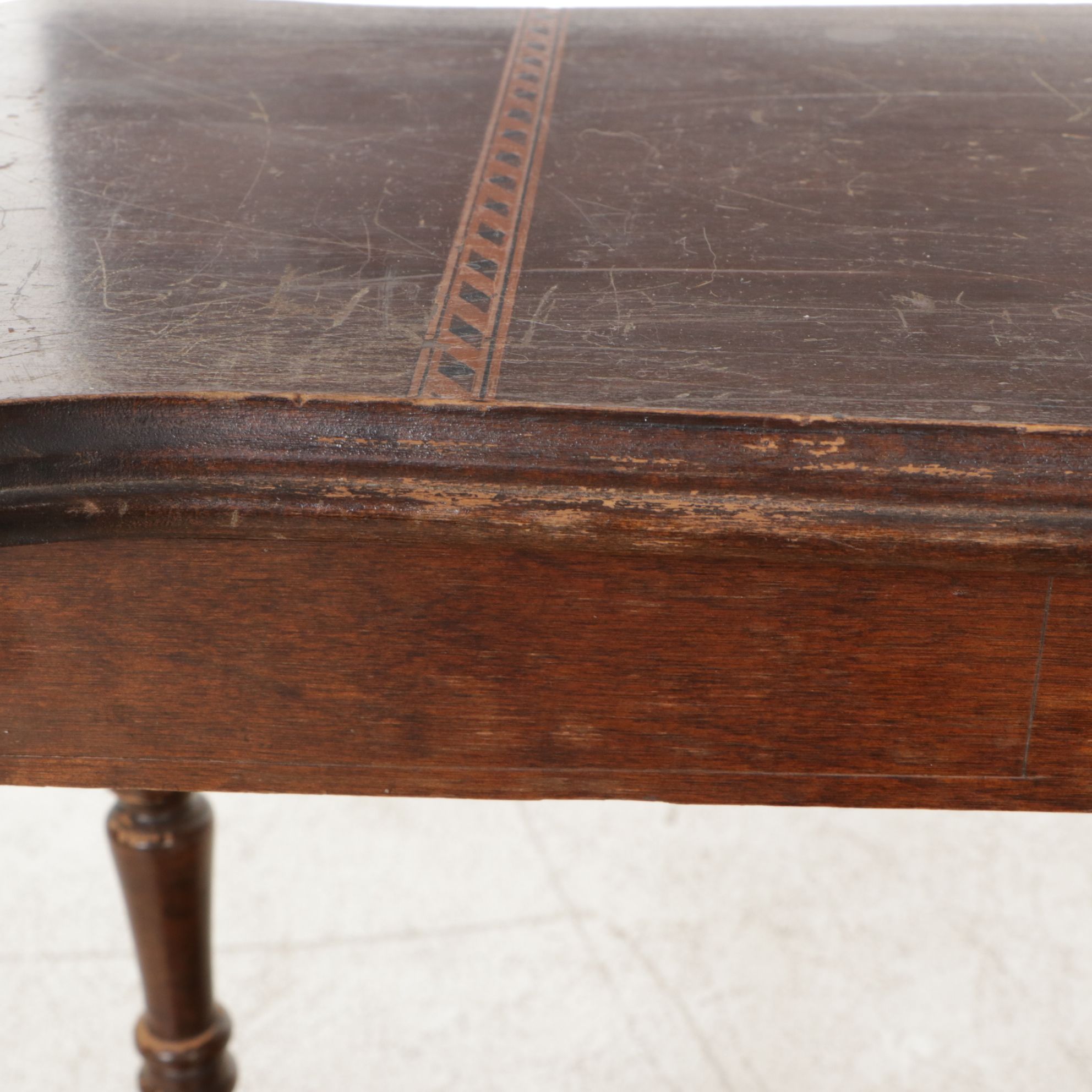 Wooden Spindle Legged Two-Tier Console Table
