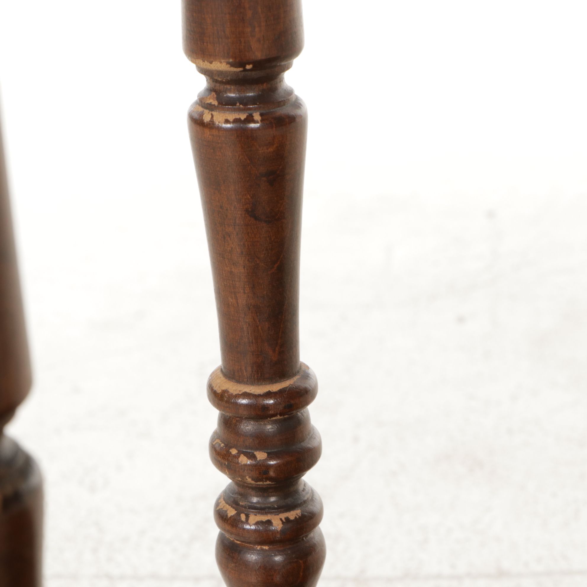 Wooden Spindle Legged Two-Tier Console Table