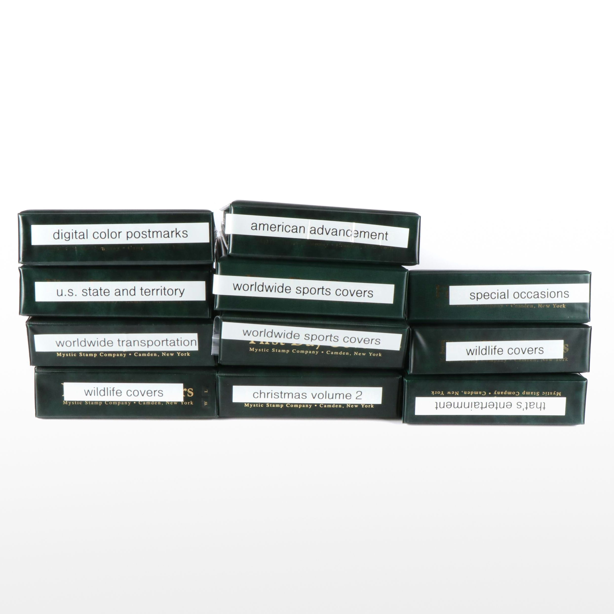 Eleven Albums of U.S. First Day Covers, Unaddressed, Various Subjects