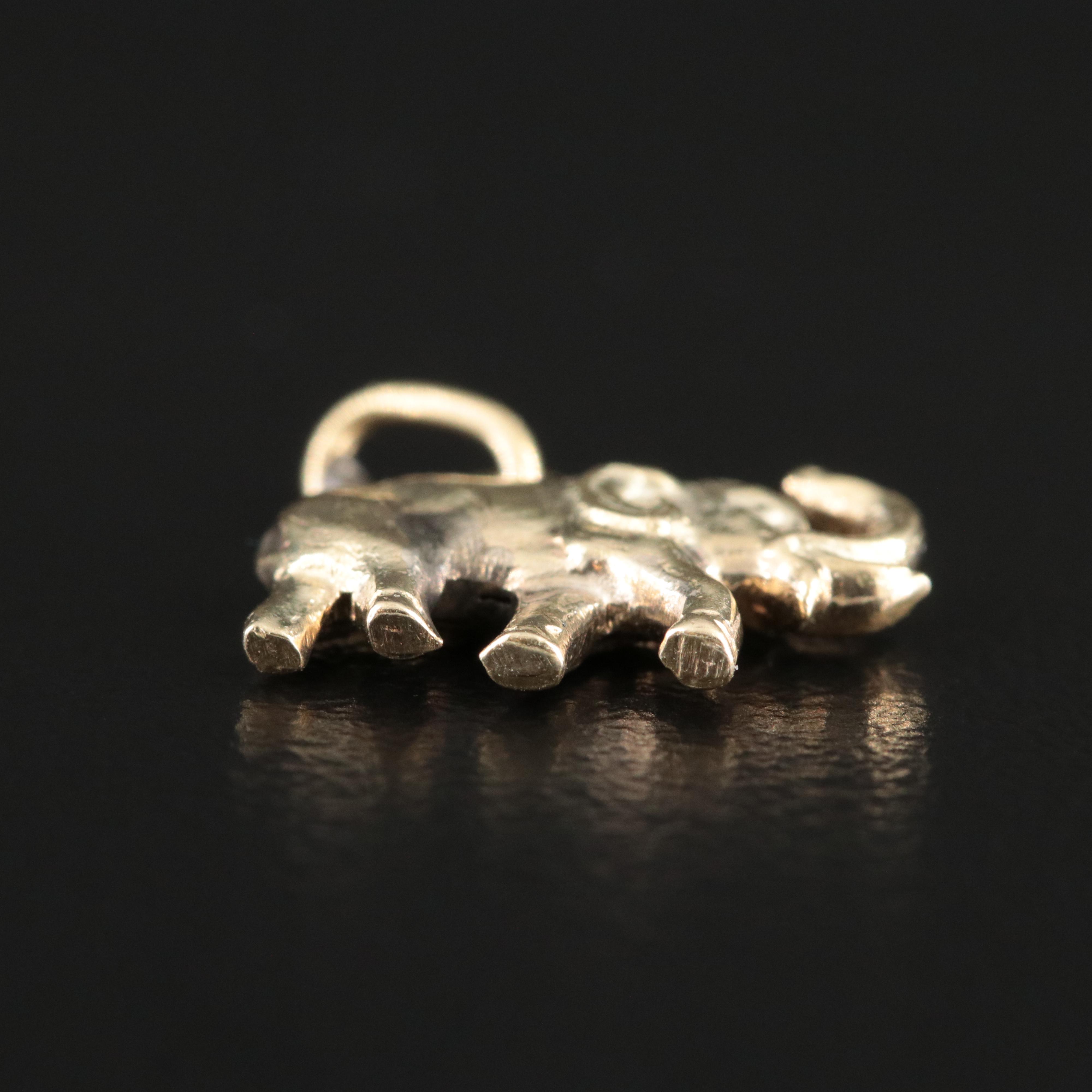 14K Elephant Charm