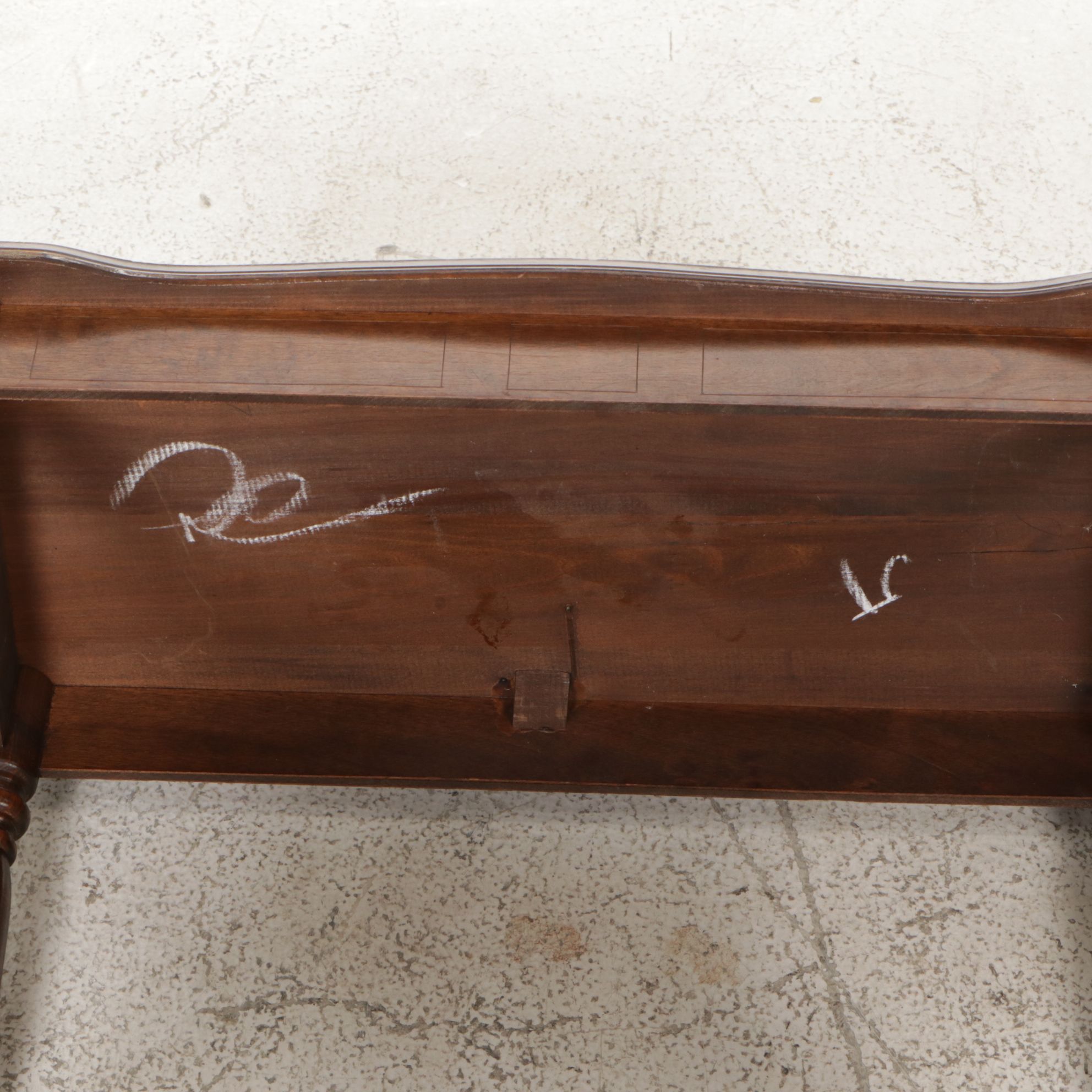 Wooden Spindle Legged Two-Tier Console Table