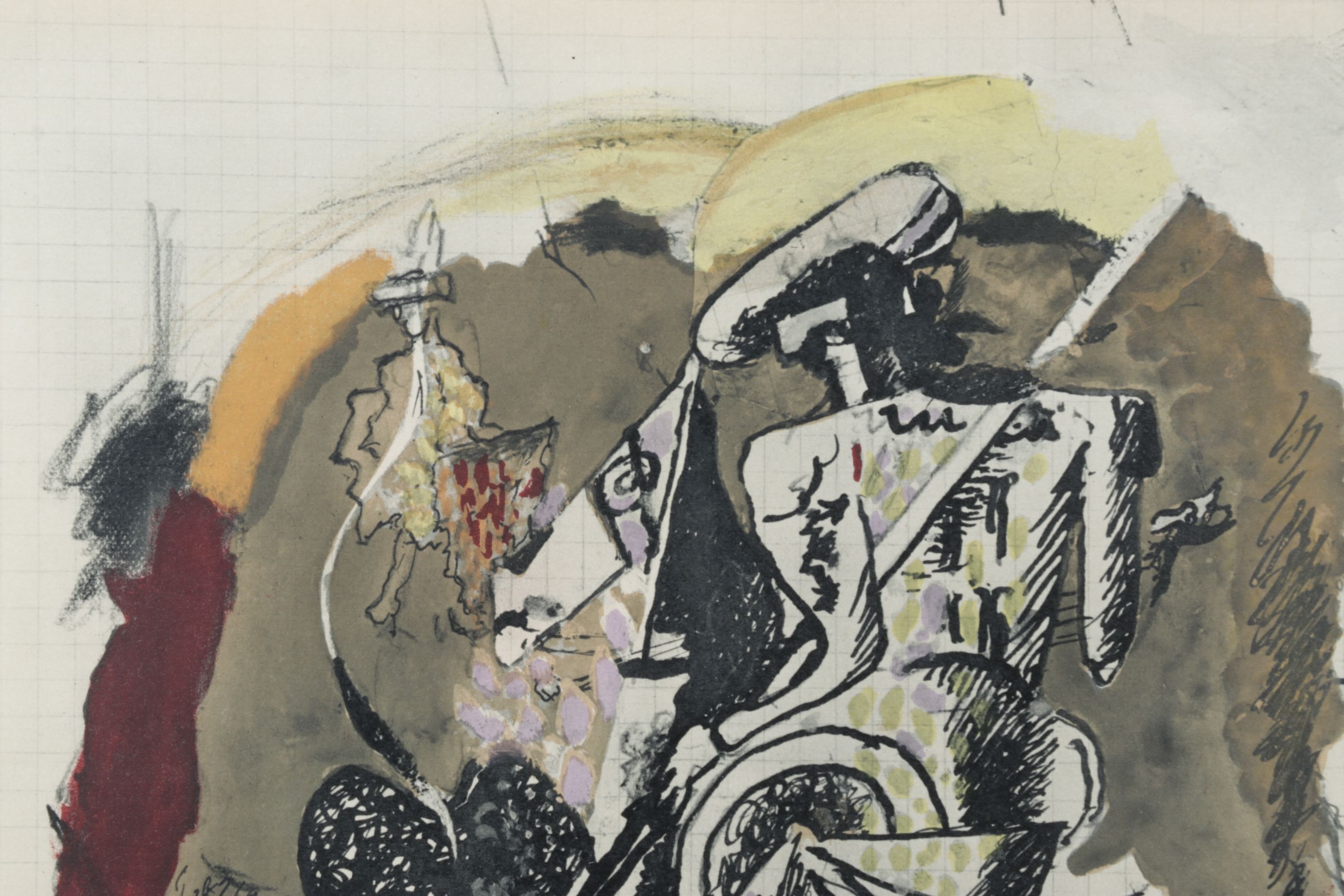 Color Lithograph After Georges Braque "Matador and Bull III", 1955