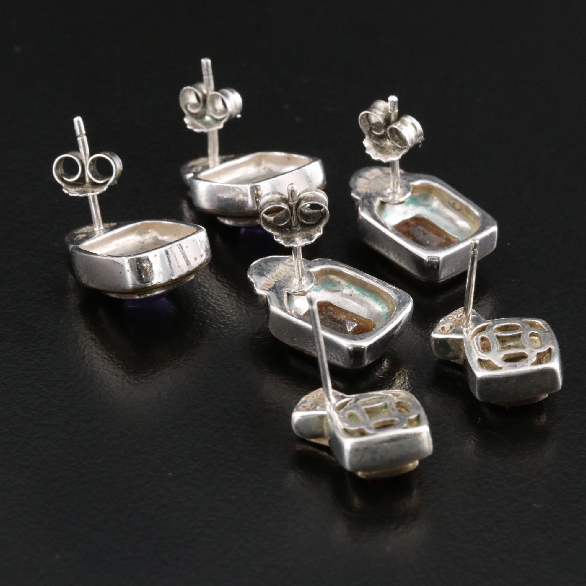 Sterling Gemstone Earring Selection with 18K Accents