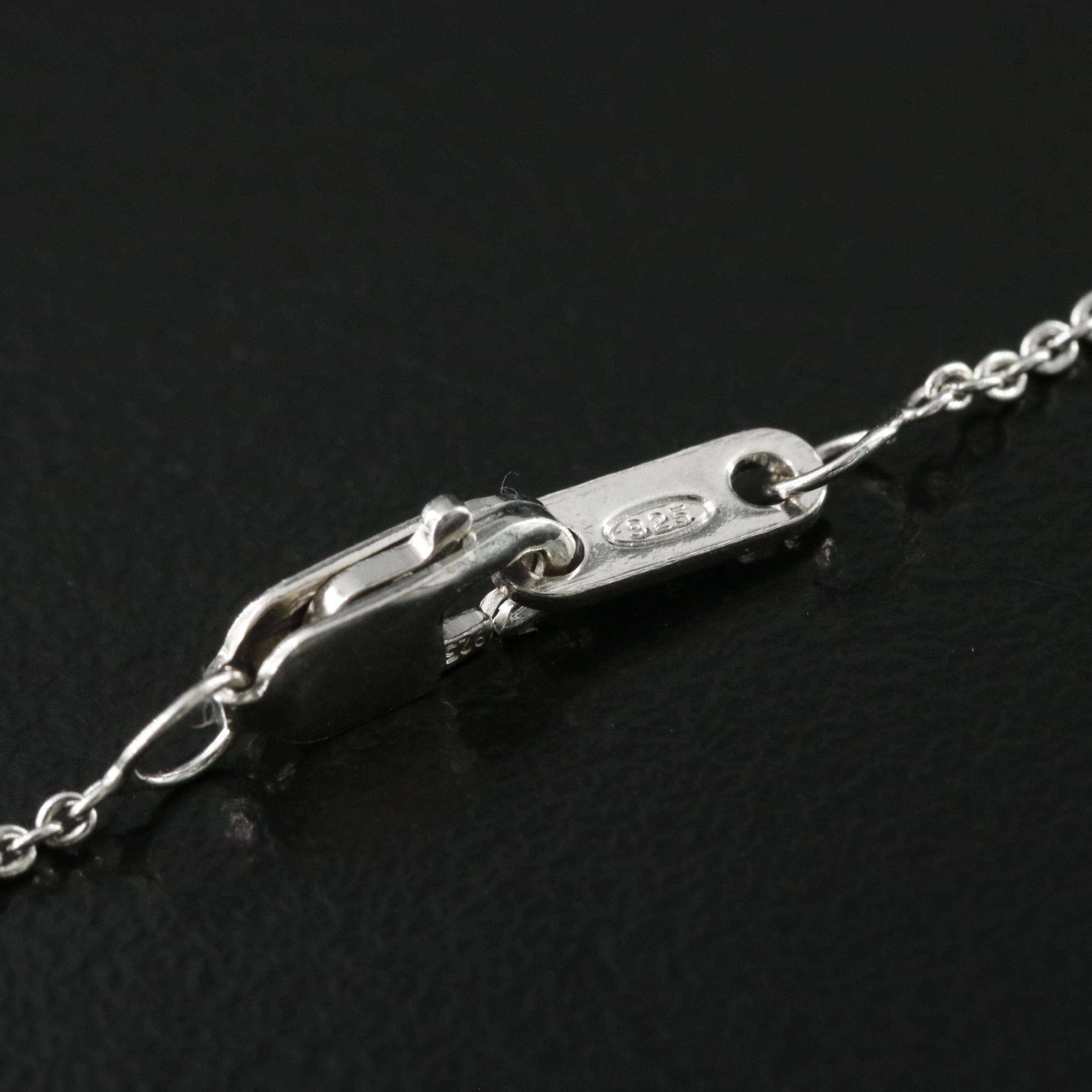 Sterling Diamond Pendant Necklace Including Fancy Black Diamond