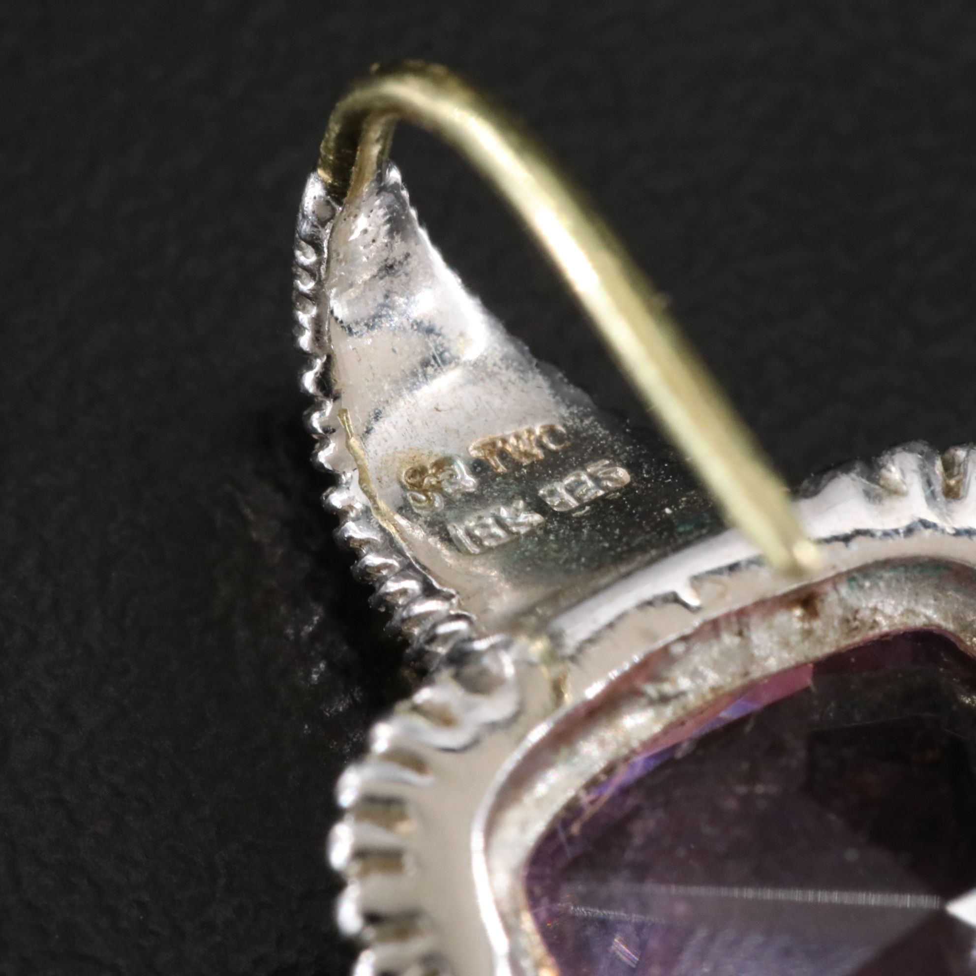 Judith Ripka Sterling, Pink CZ and Diamond Earrings with 18K Accents