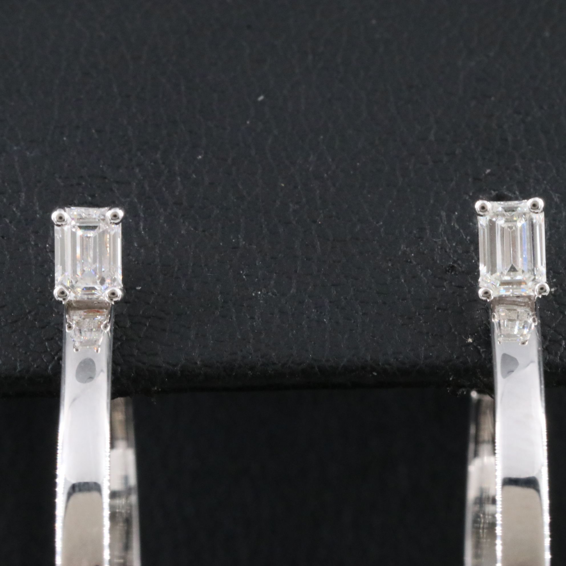 10K 0.66 CTW Lab Grown Diamond Hoop Earrings