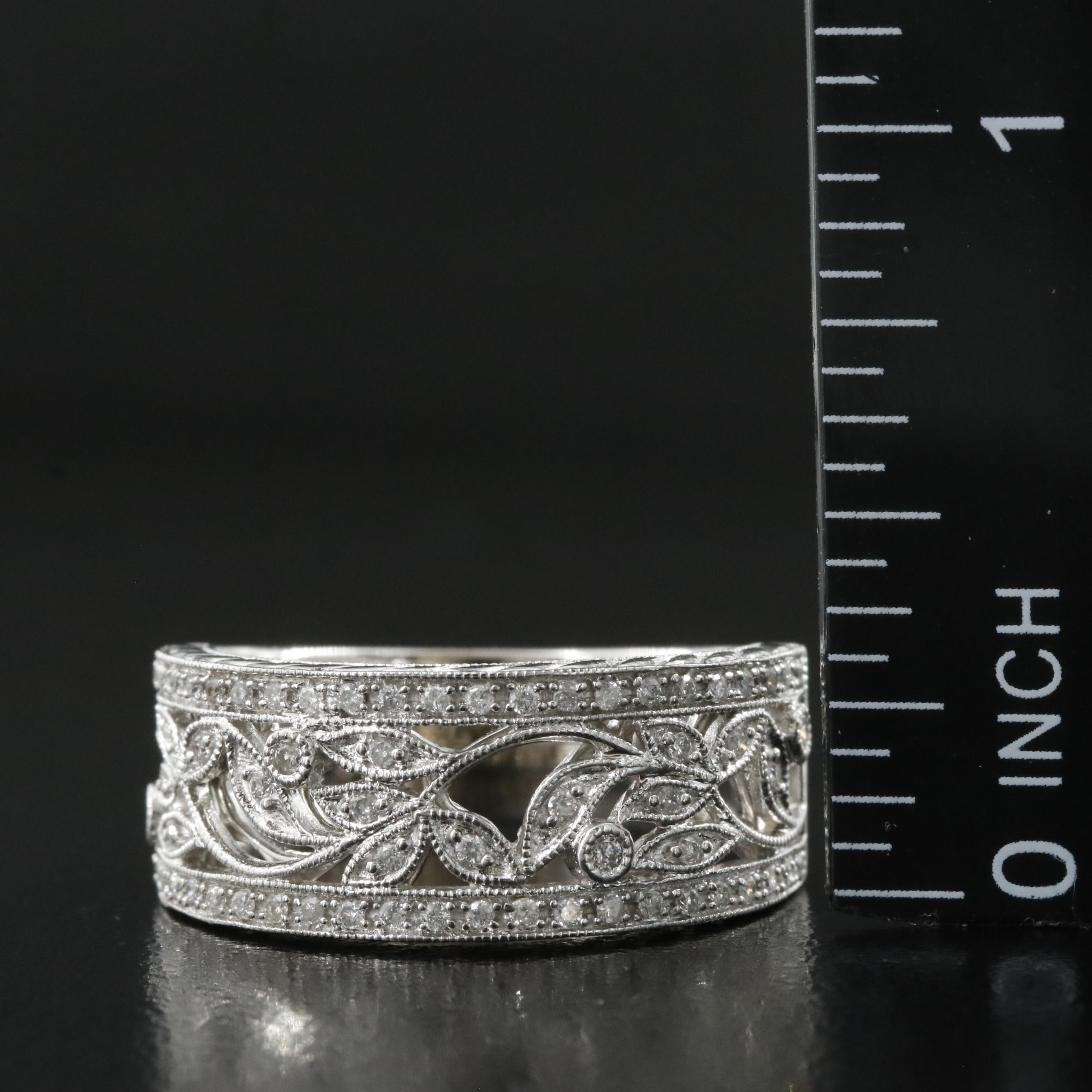 14K 0.26 CTW Diamond Ivy Band