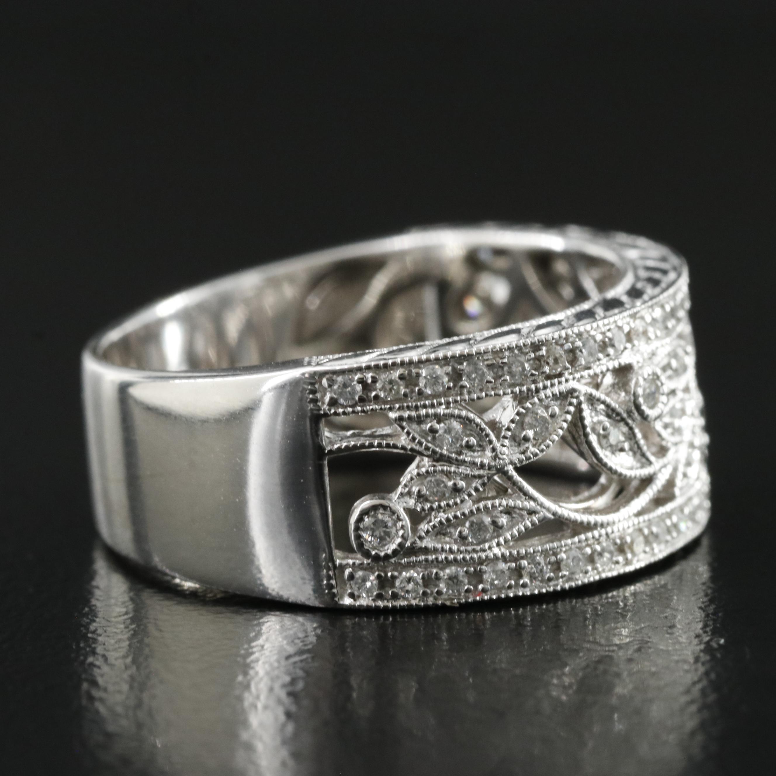 14K 0.26 CTW Diamond Ivy Band