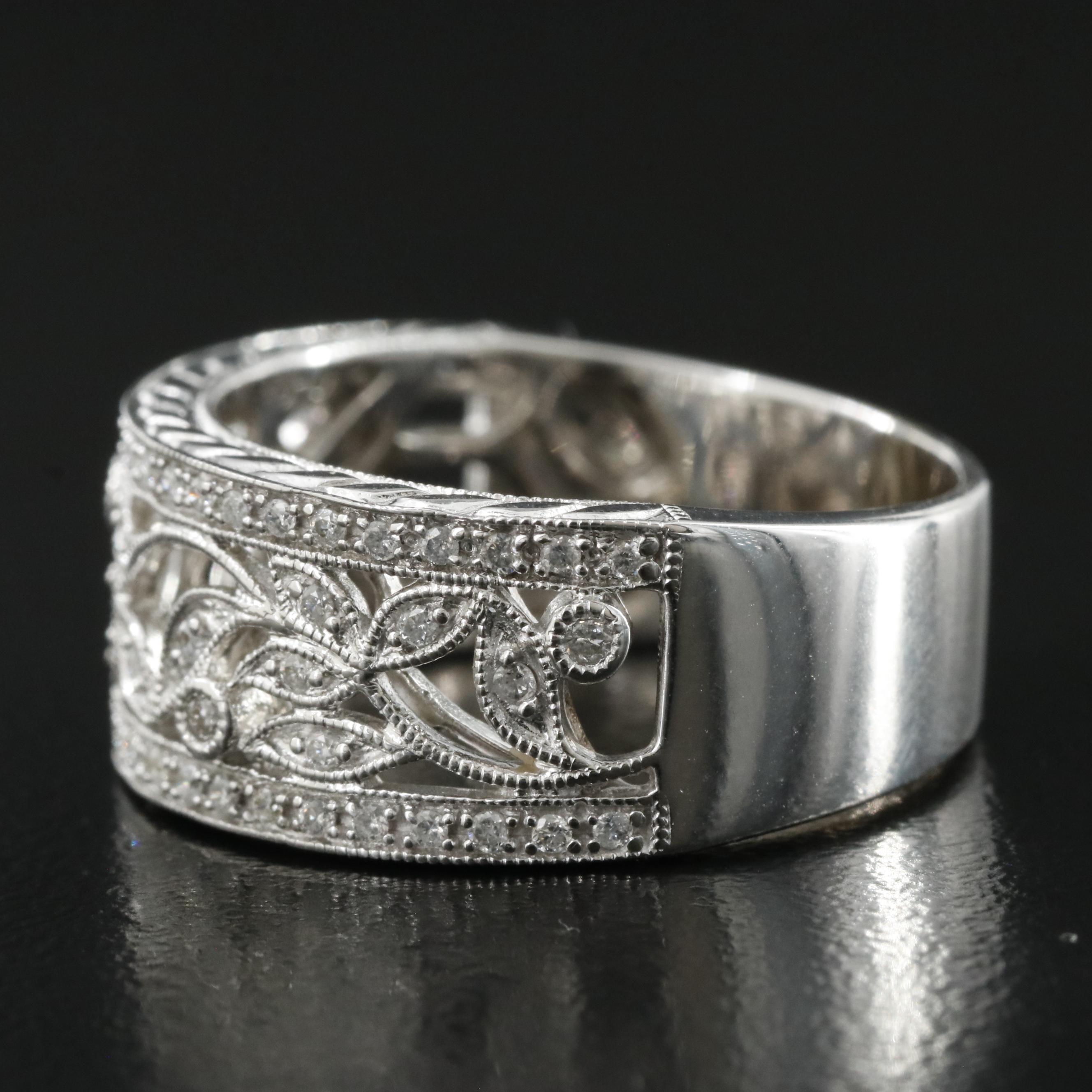 14K 0.26 CTW Diamond Ivy Band