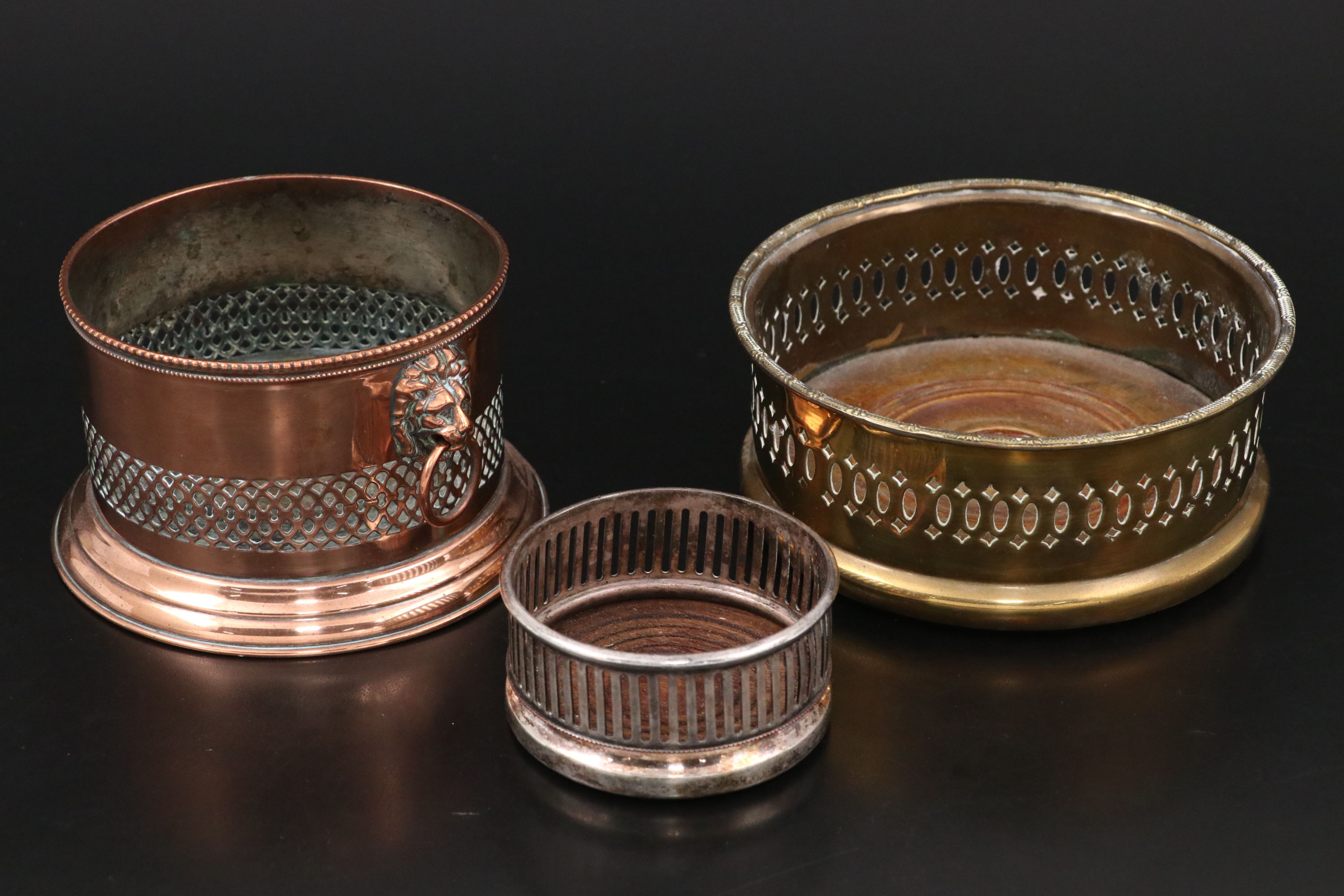 Stieff Pewter with Other Decanter Tags and Barware, Mid to Late 20th Century